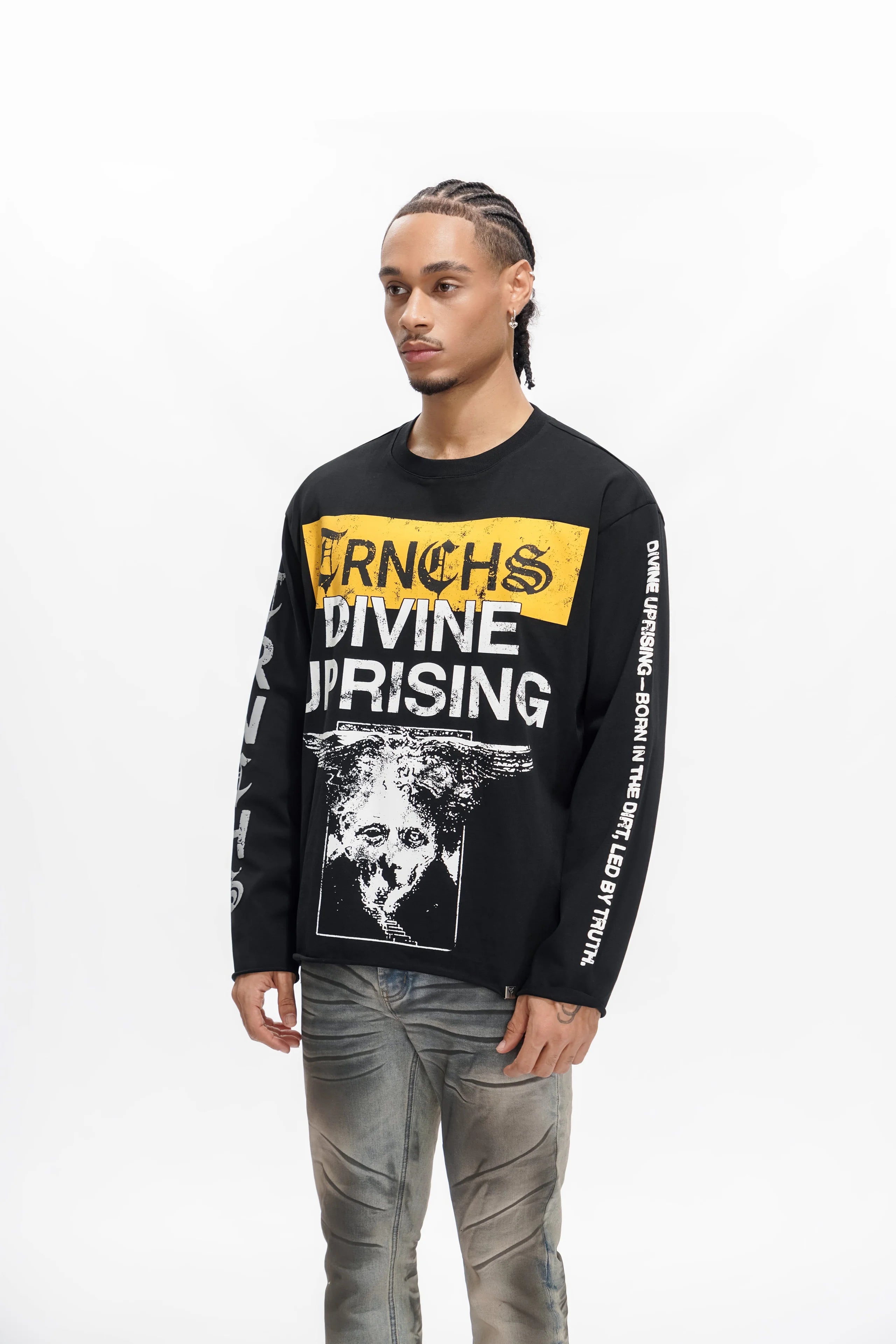 Trnchs Divine Uprising Men's Sweatshirt - Black