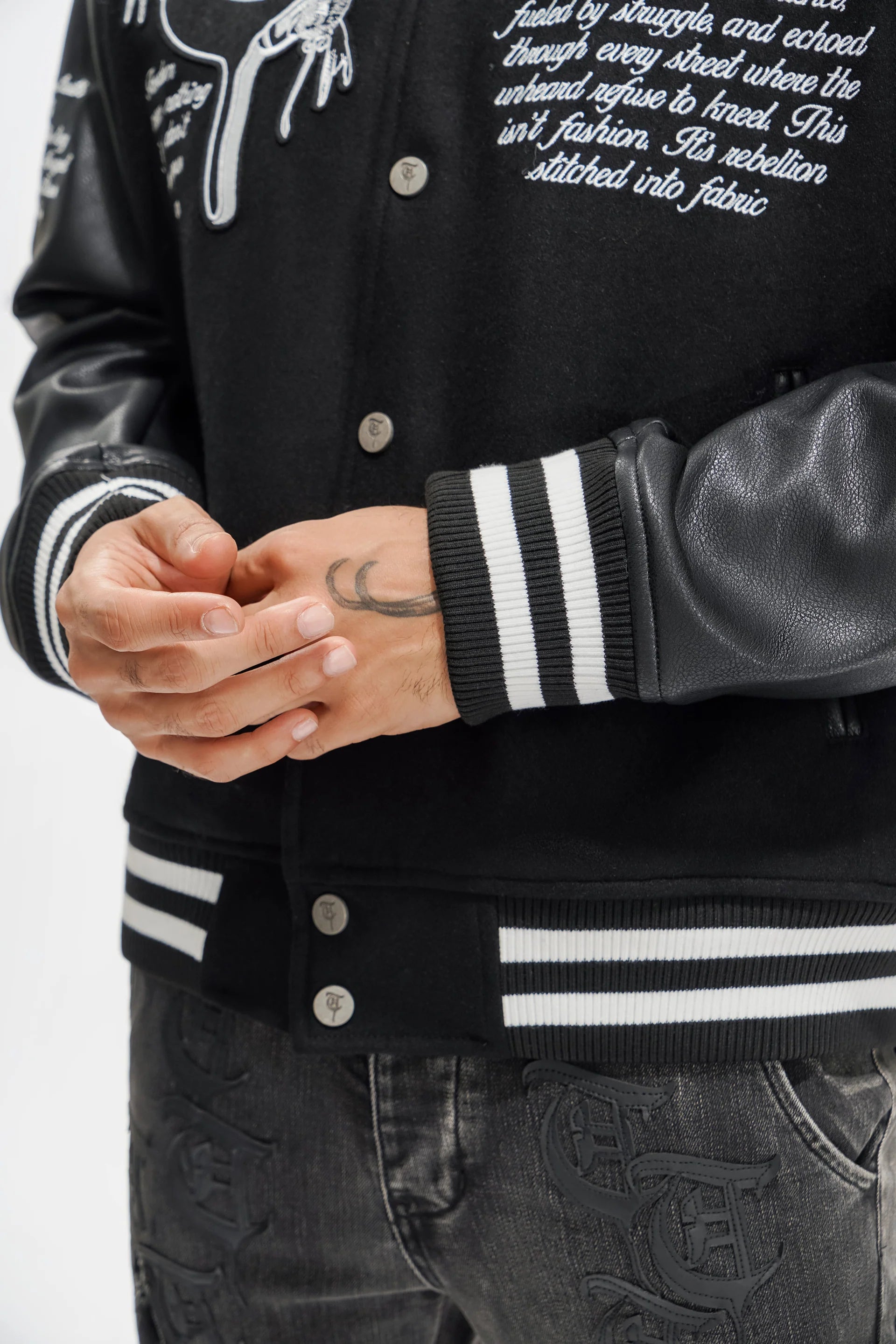 Trnchs Lead The Pack Varsity Jkt Men's Jacket - Black