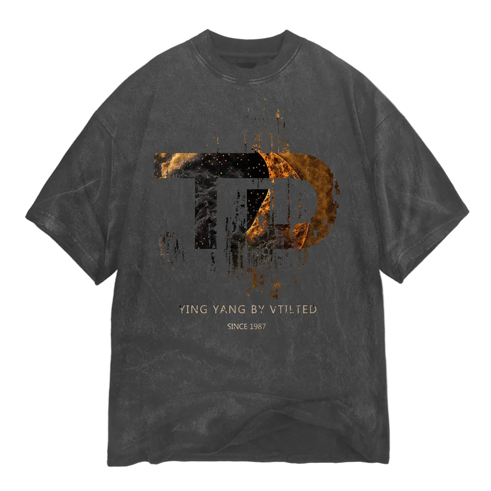 Ying Yang Vintage Grey Tee