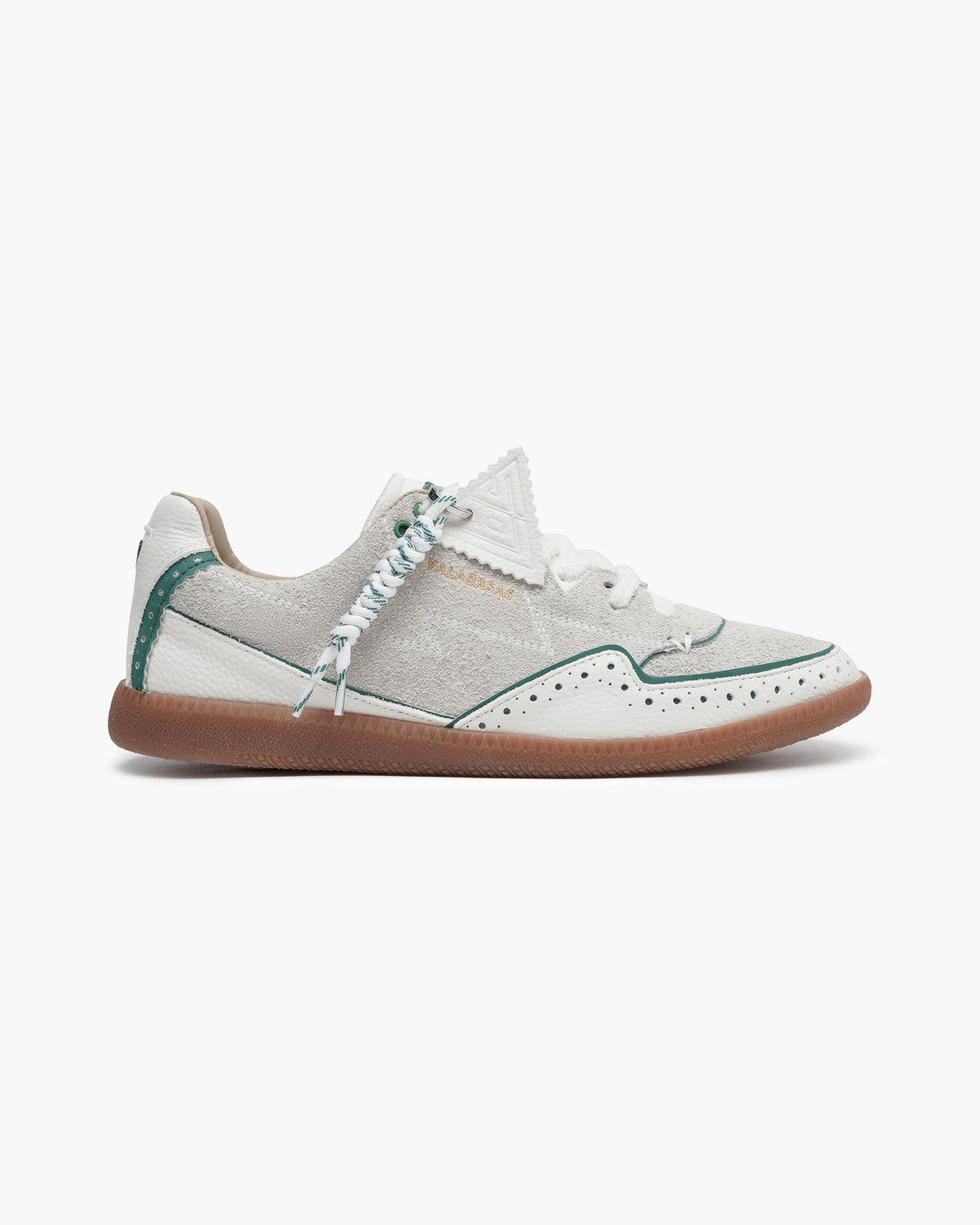 Valabasas Braided Sneakers - Perforated Creme/Green