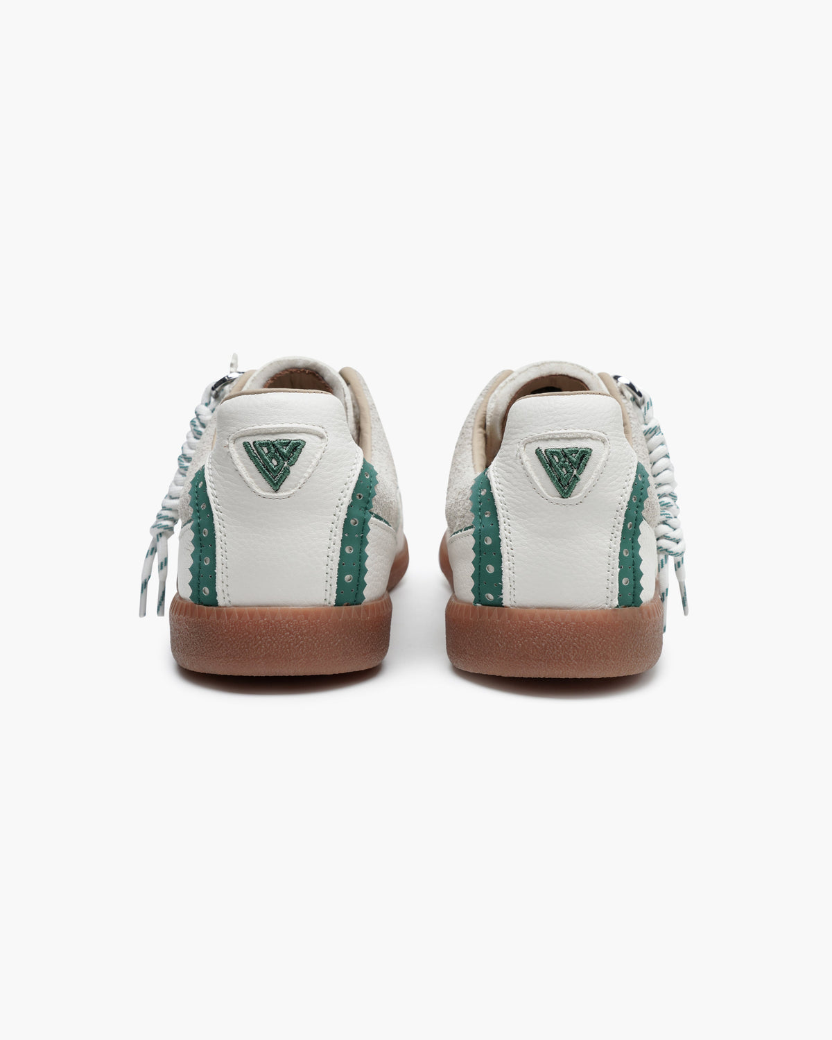 Valabasas Braided Sneakers - Perforated Creme/Green