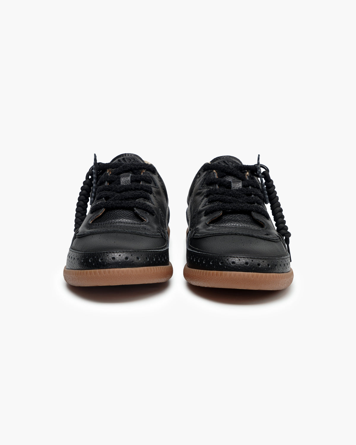 Valabasas Abel Sneakers - Braided Lace Black Leather