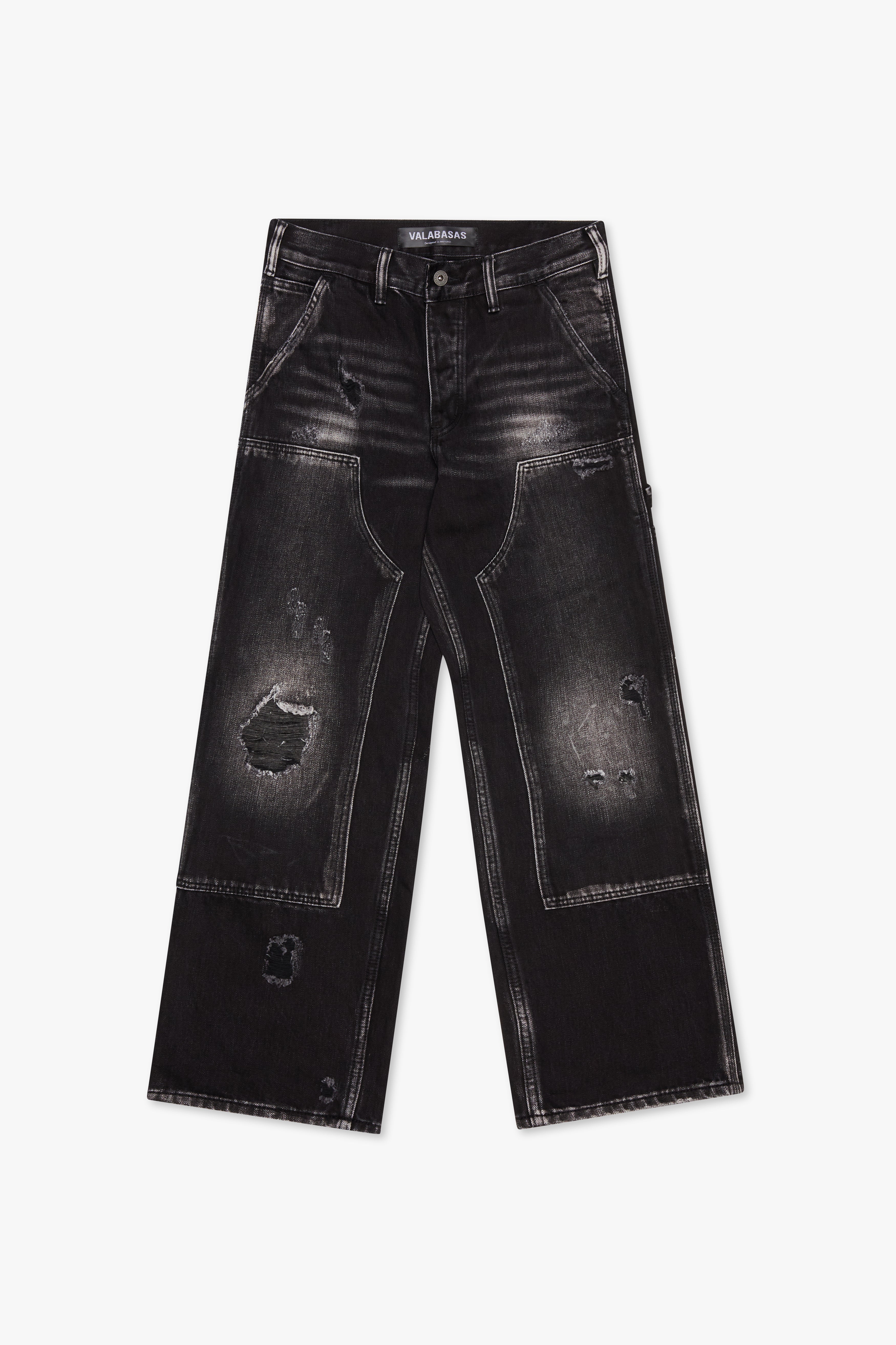 "INGENUITY" BAGGY JEAN BLACK WASHED