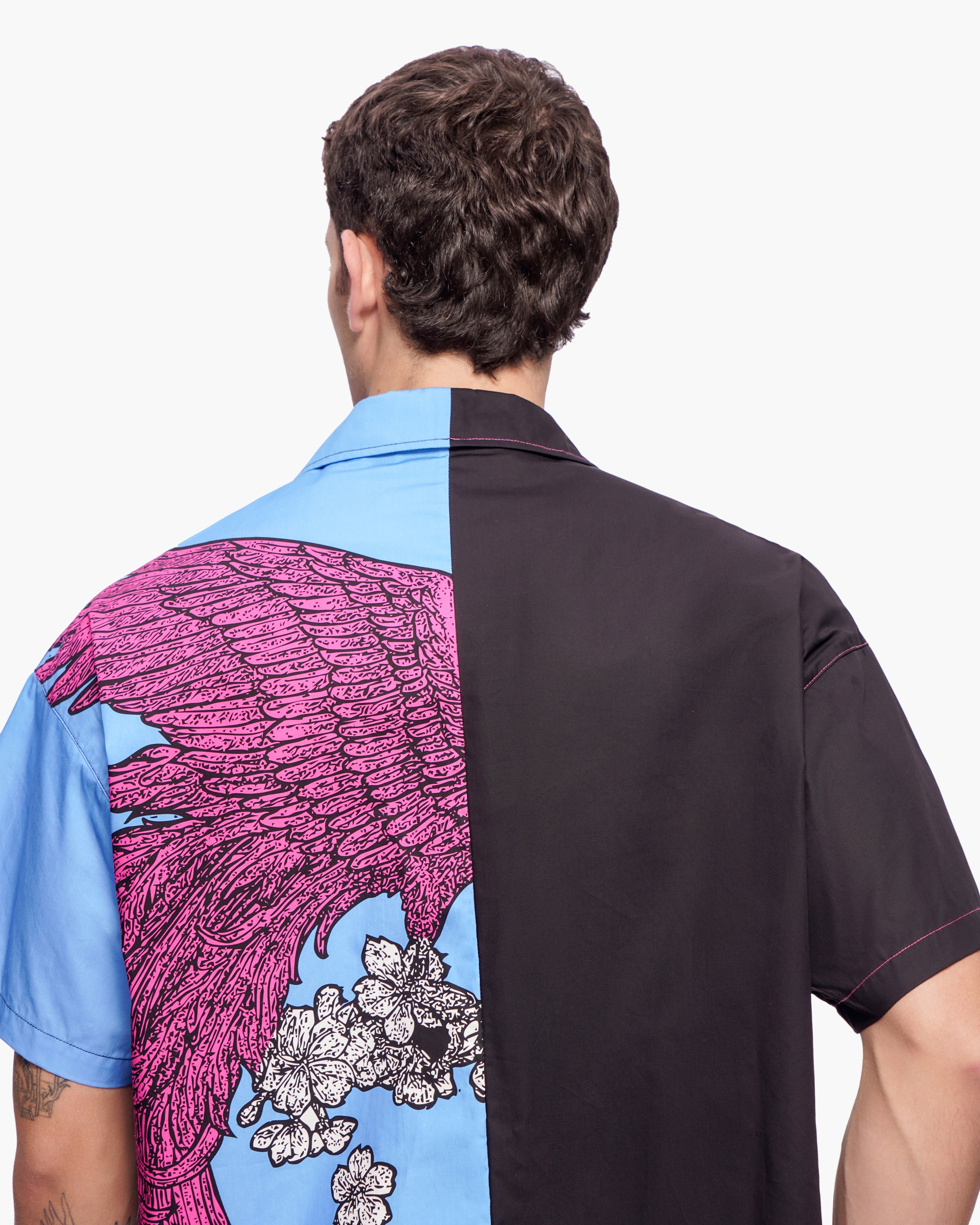 Valabasas Graphic Button Down - Relaxed Fit Black/Blue/Pink