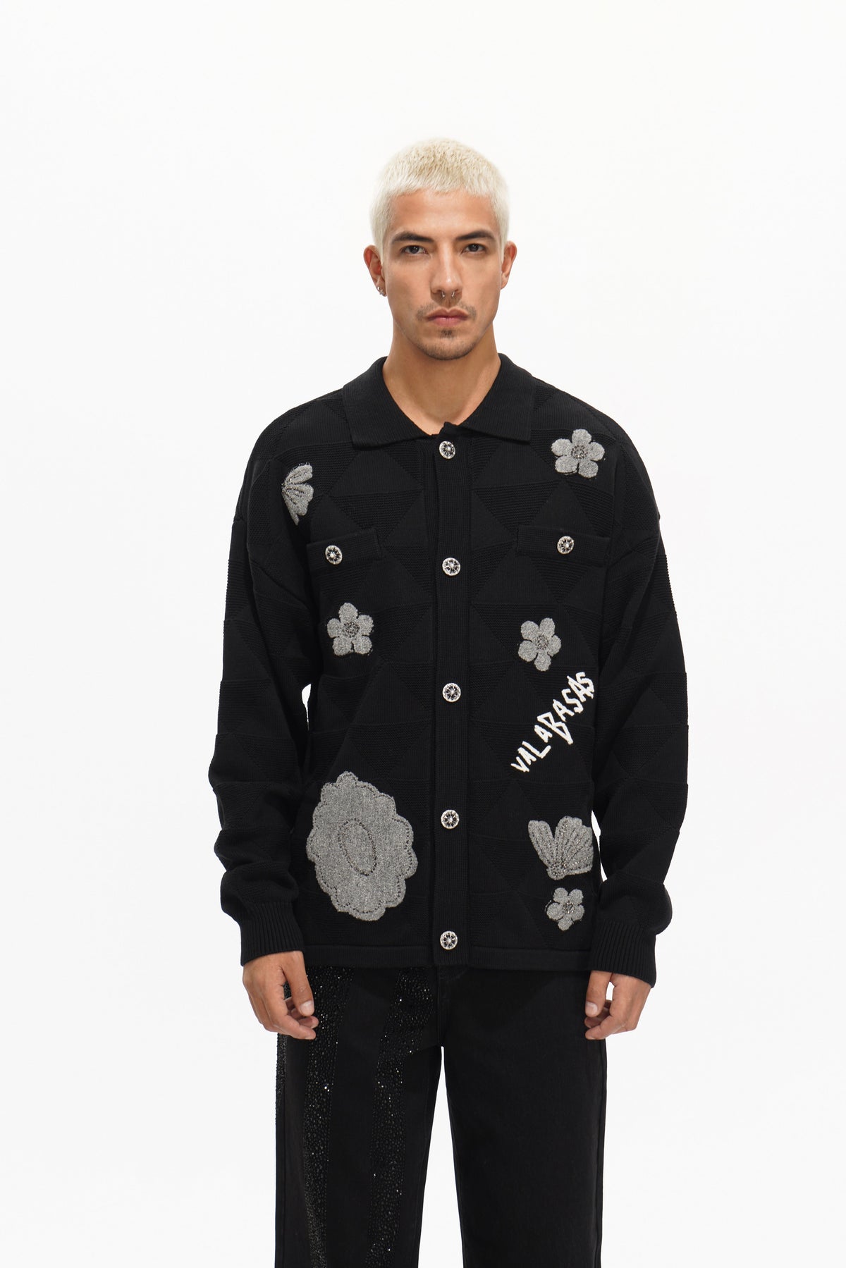 Valabasas Floral Sweater - Graphic Black