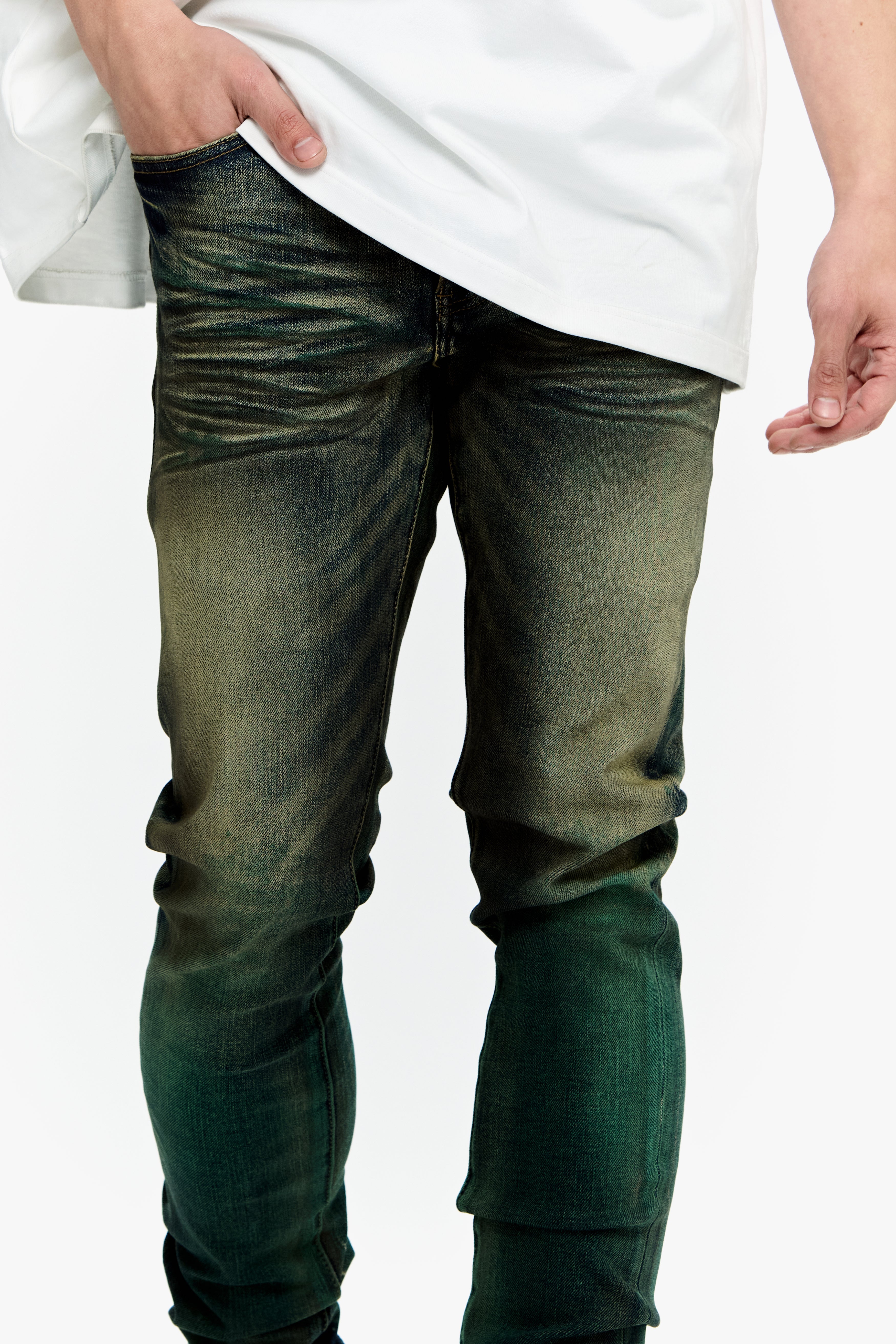 Valabasas Mr. Flex Skinny G-Vintage Blue Men's Jeans - Green Wash