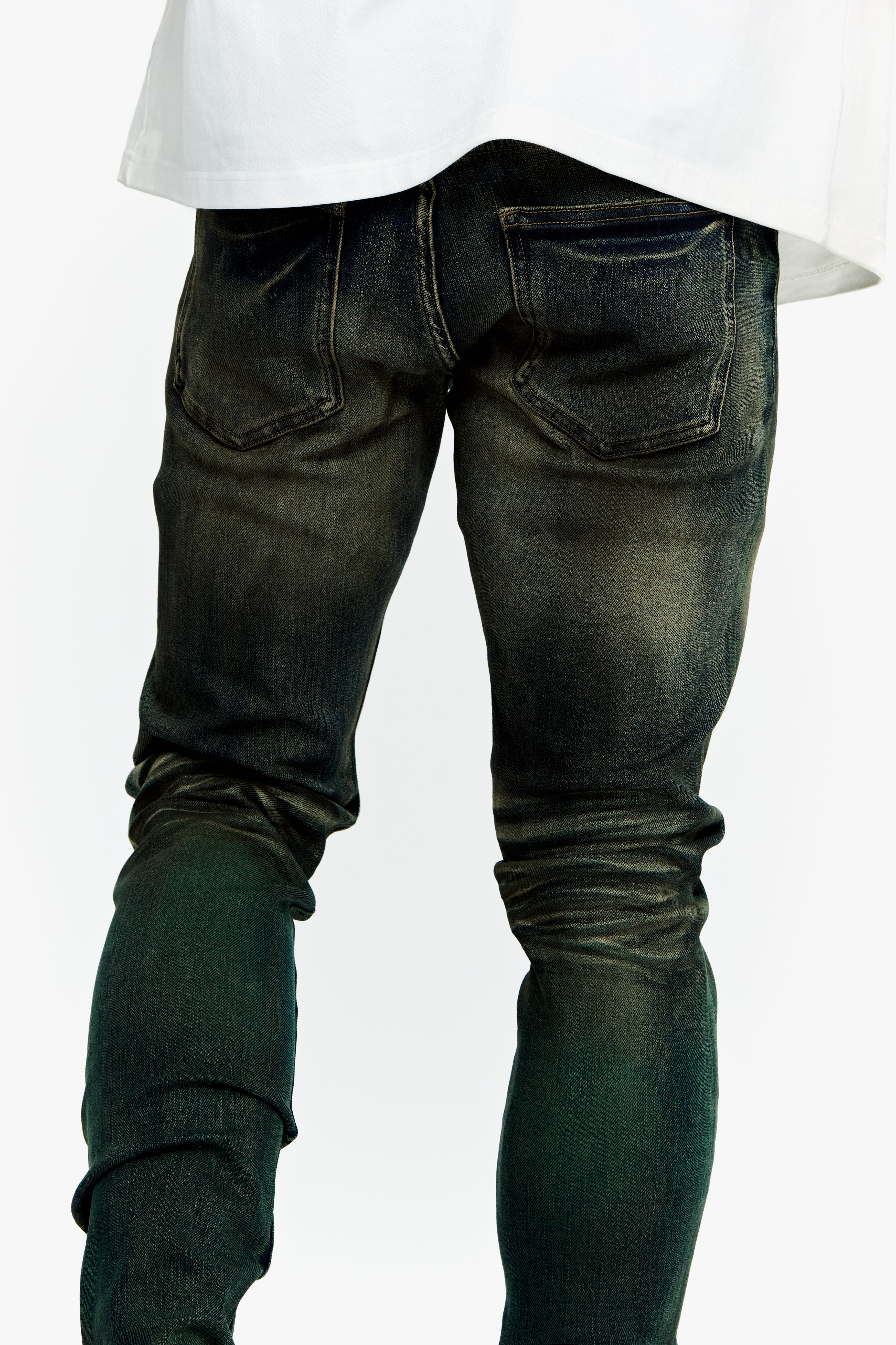 Valabasas Mr. Flex Skinny G-Vintage Blue Men's Jeans - Green Wash