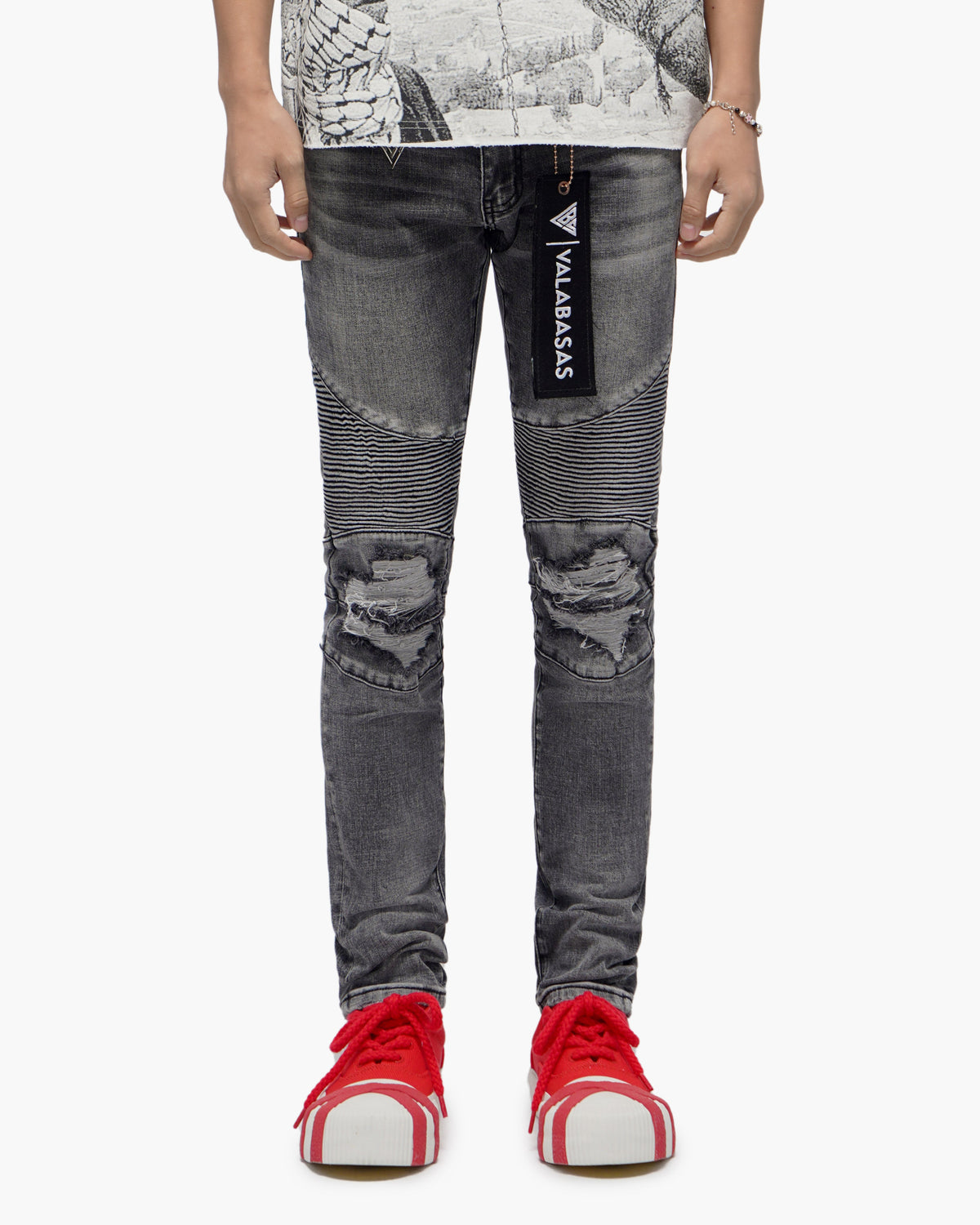 Mr.Biker Grey Skinny Jeans