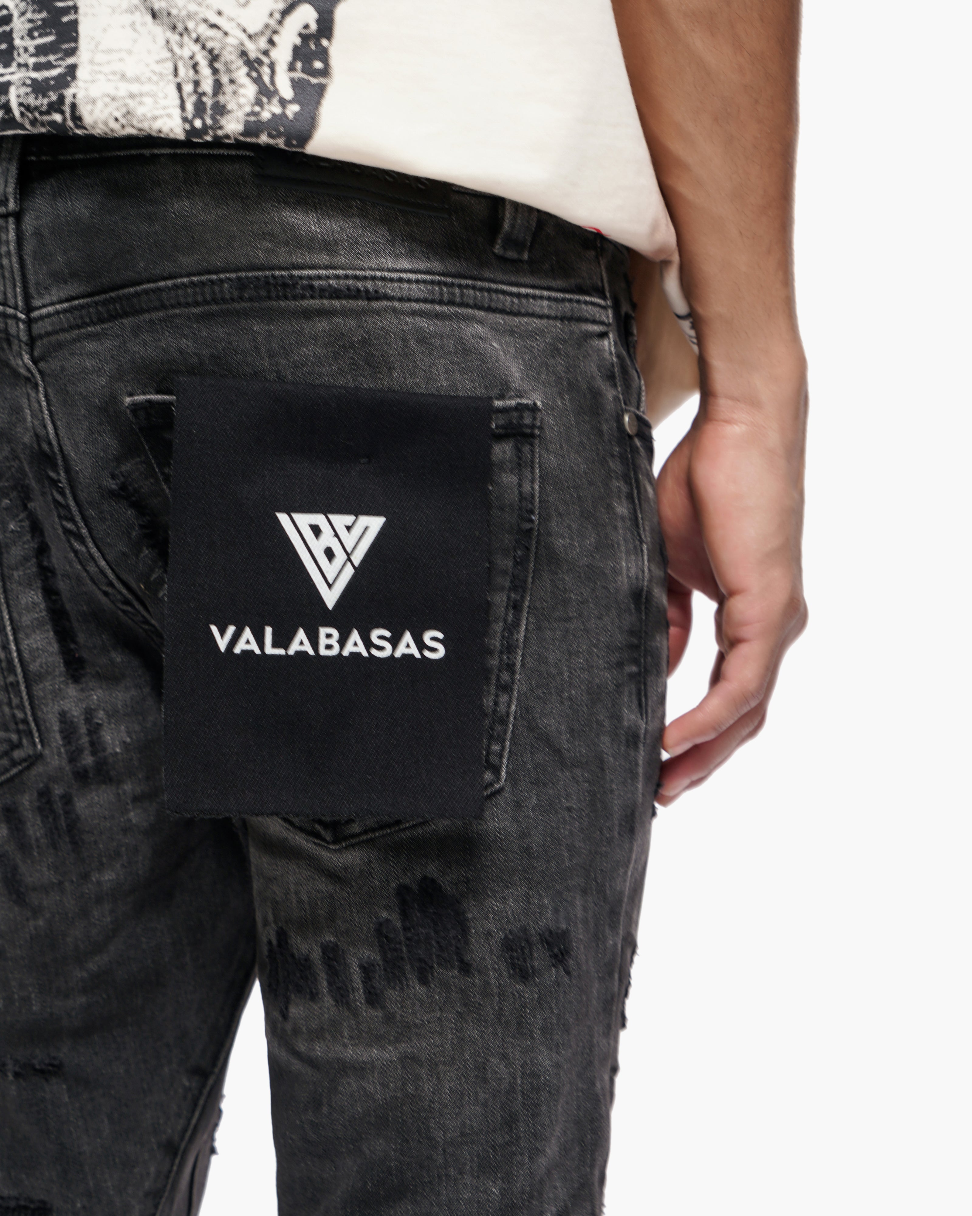 Valabasas Graft Jeans Stacked - Grey Washed