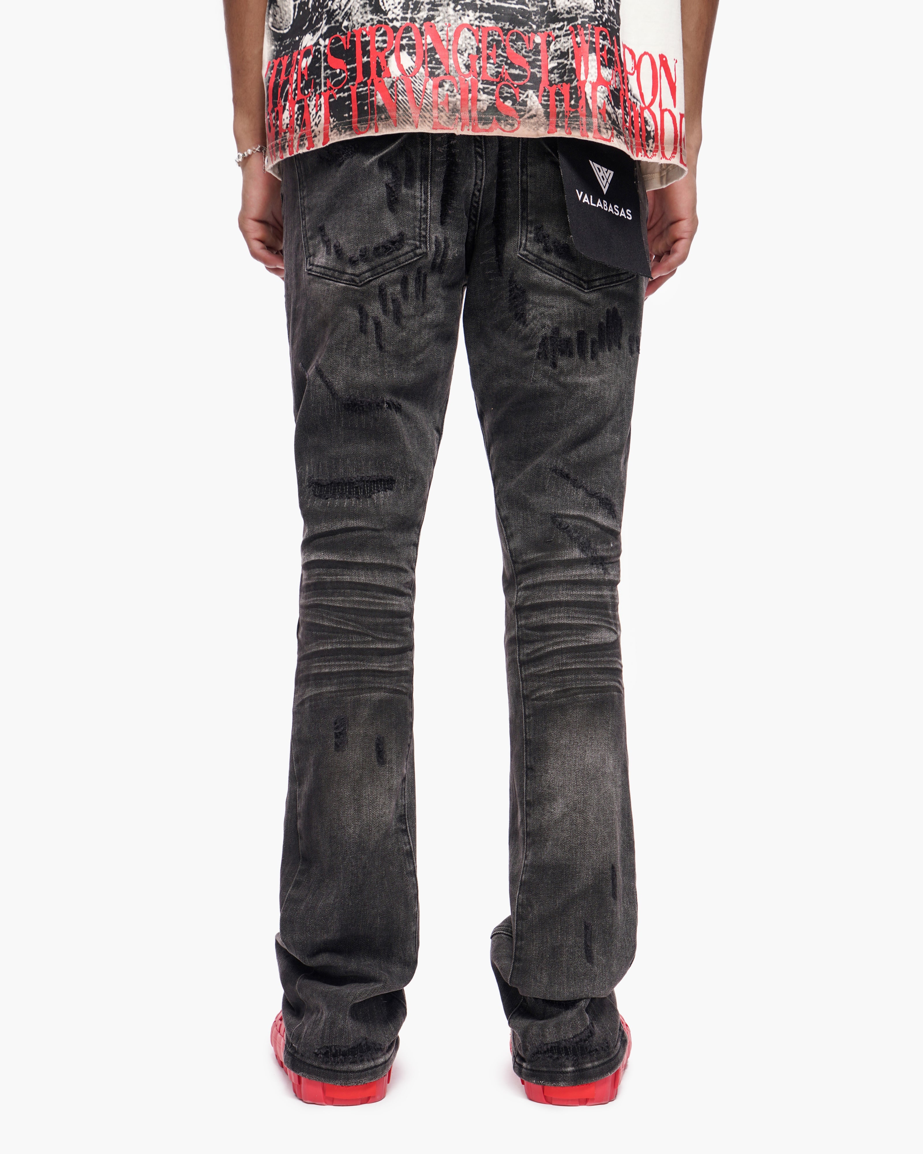 Valabasas Graft Jeans Stacked - Grey Washed