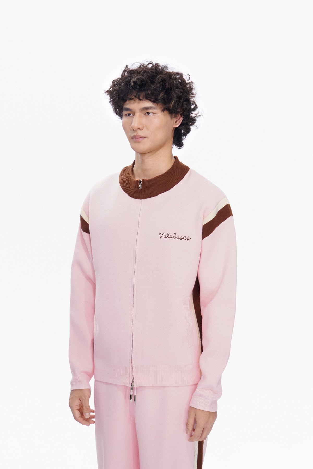 Valabasas Script Jacket - Embroidered Pink