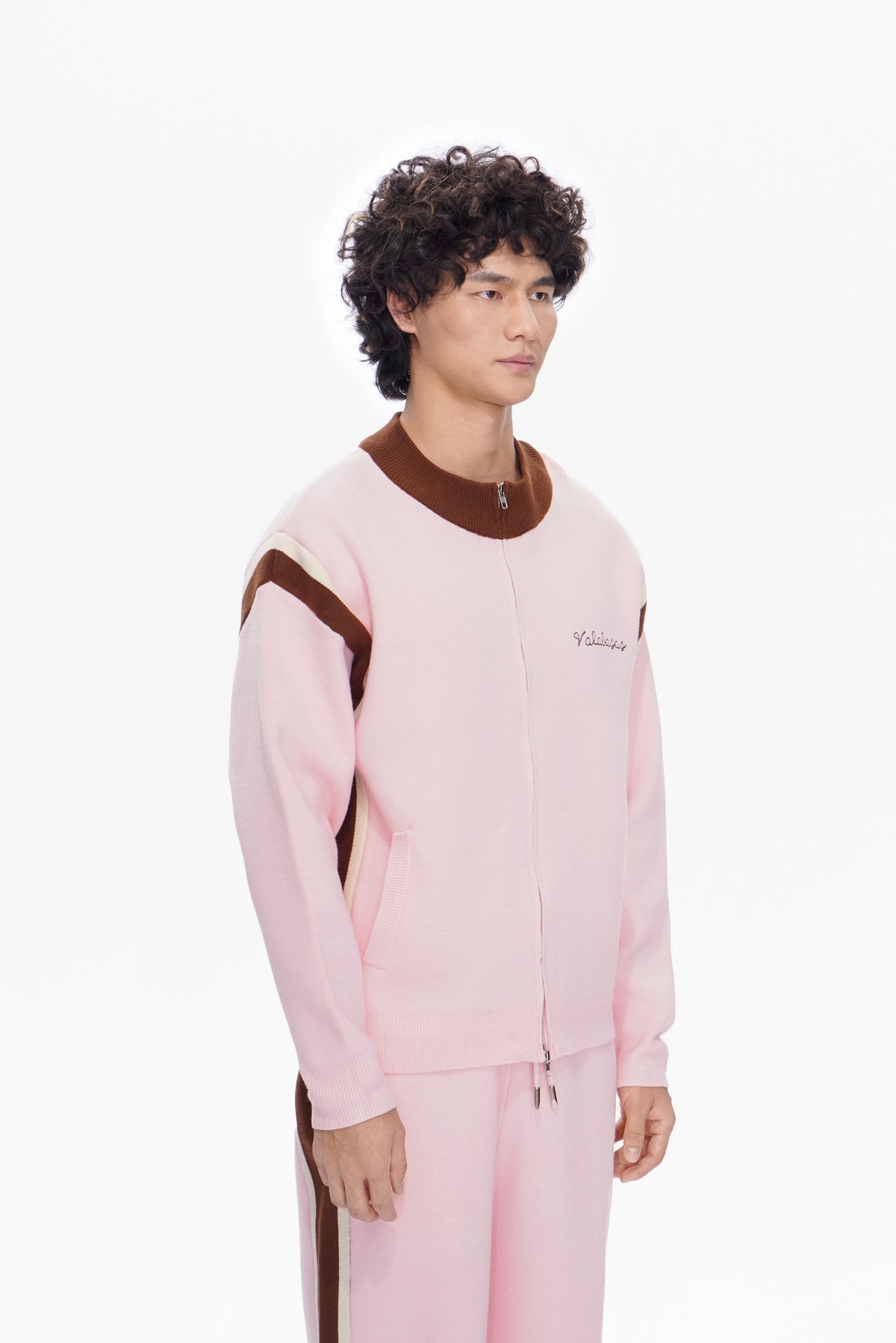 Valabasas Script Jacket - Embroidered Pink