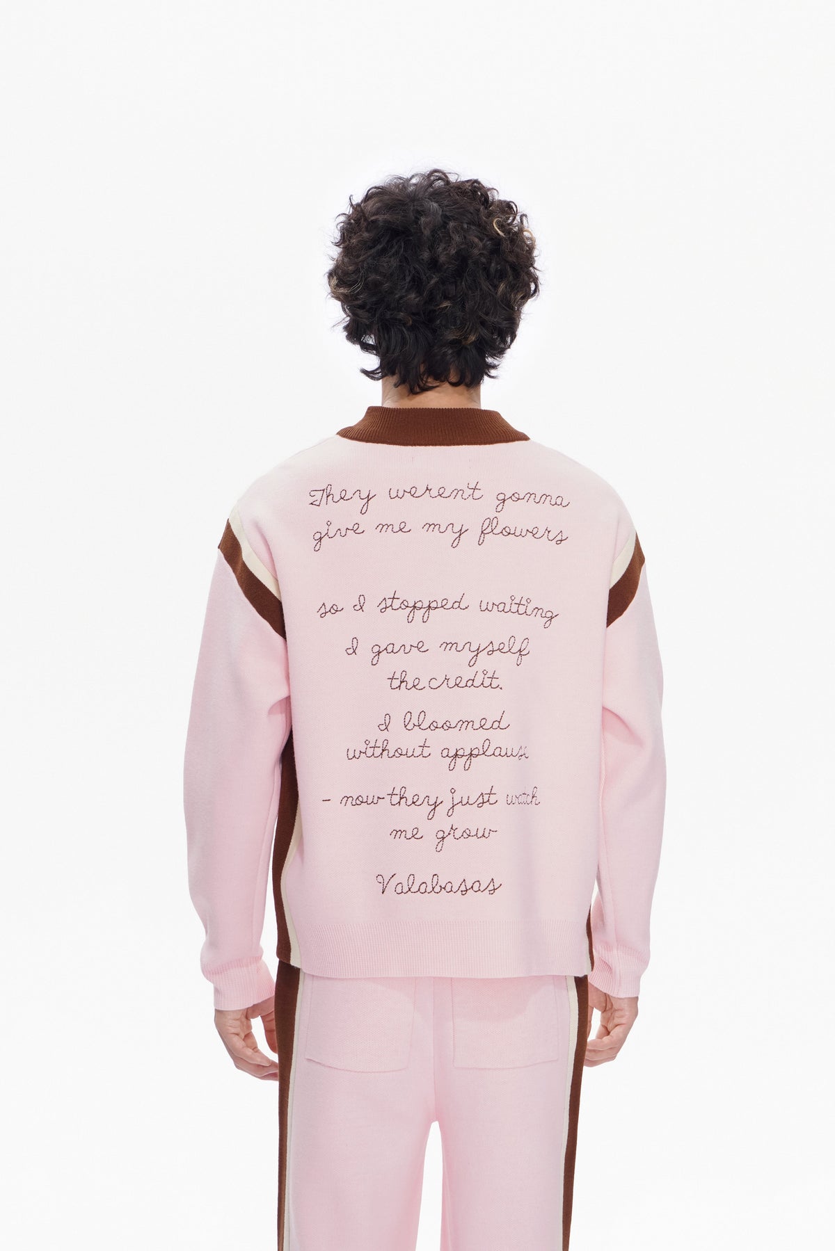Valabasas Script Jacket - Embroidered Pink