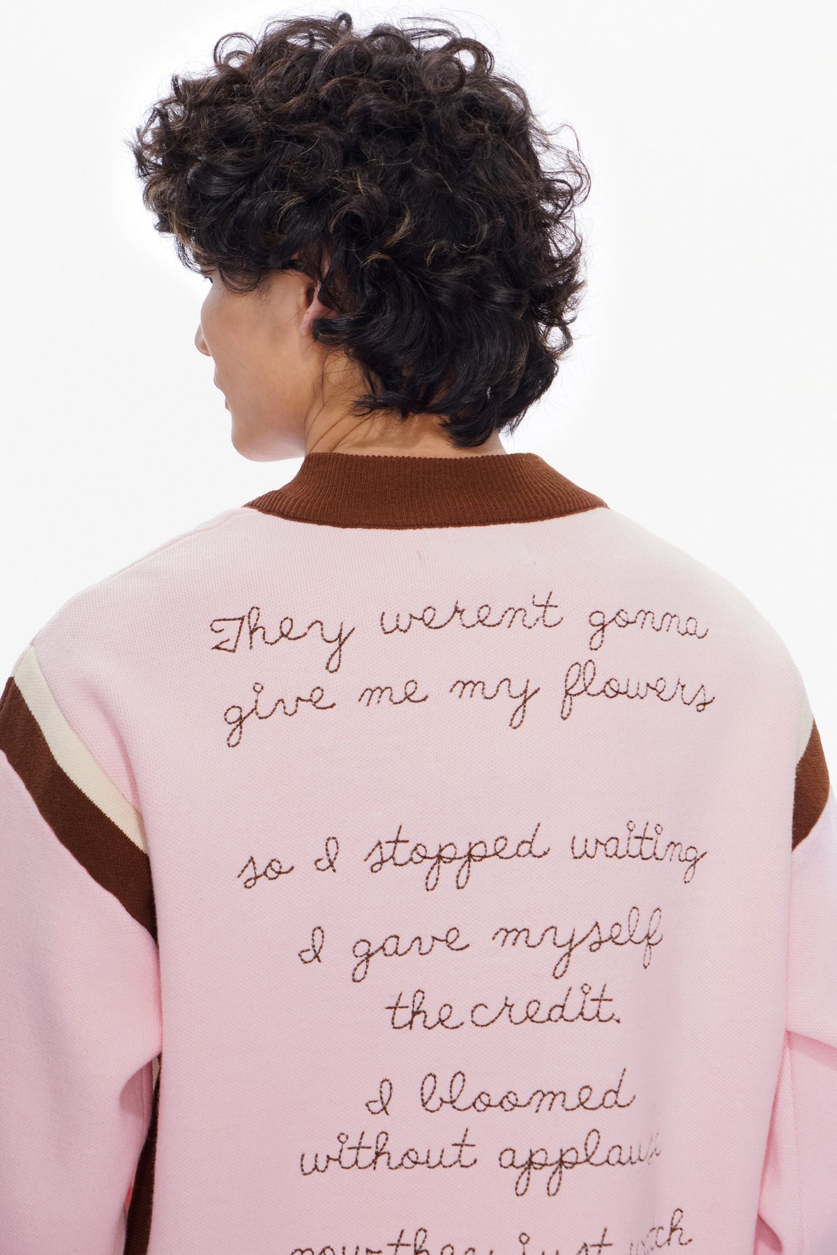 Valabasas Script Jacket - Embroidered Pink