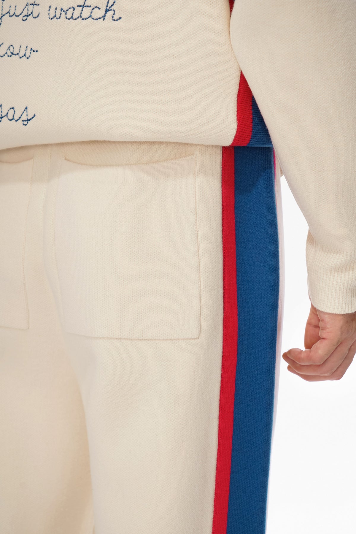 Valabasas Stripe Jogger-Pants - Relaxed Fit Apricot