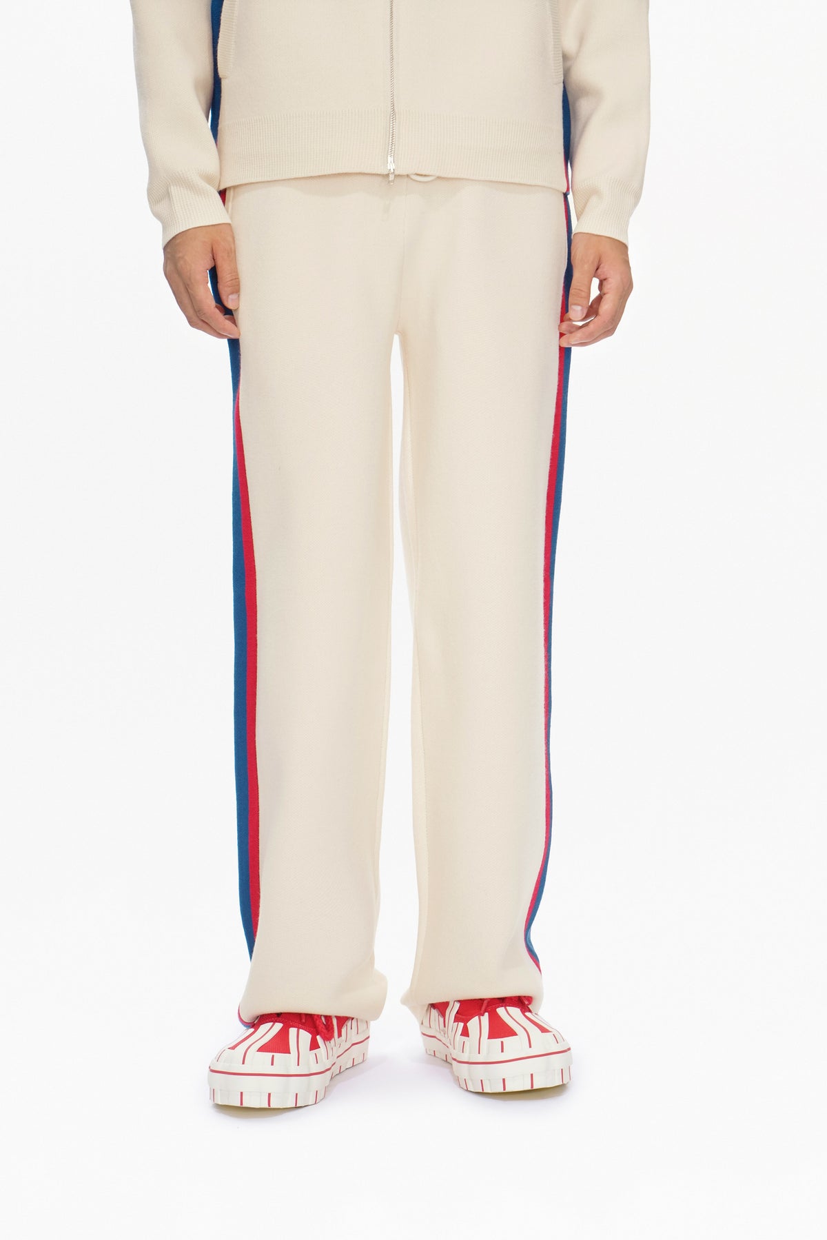 Valabasas Stripe Jogger-Pants - Relaxed Fit Apricot