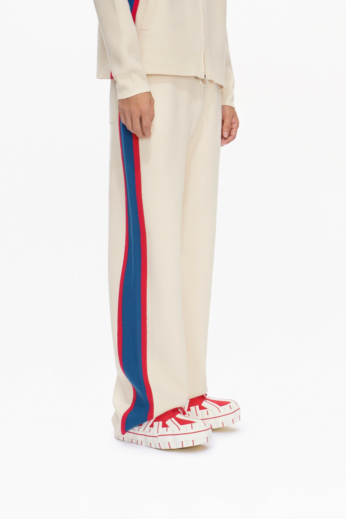 Valabasas Stripe Jogger-Pants - Relaxed Fit Apricot