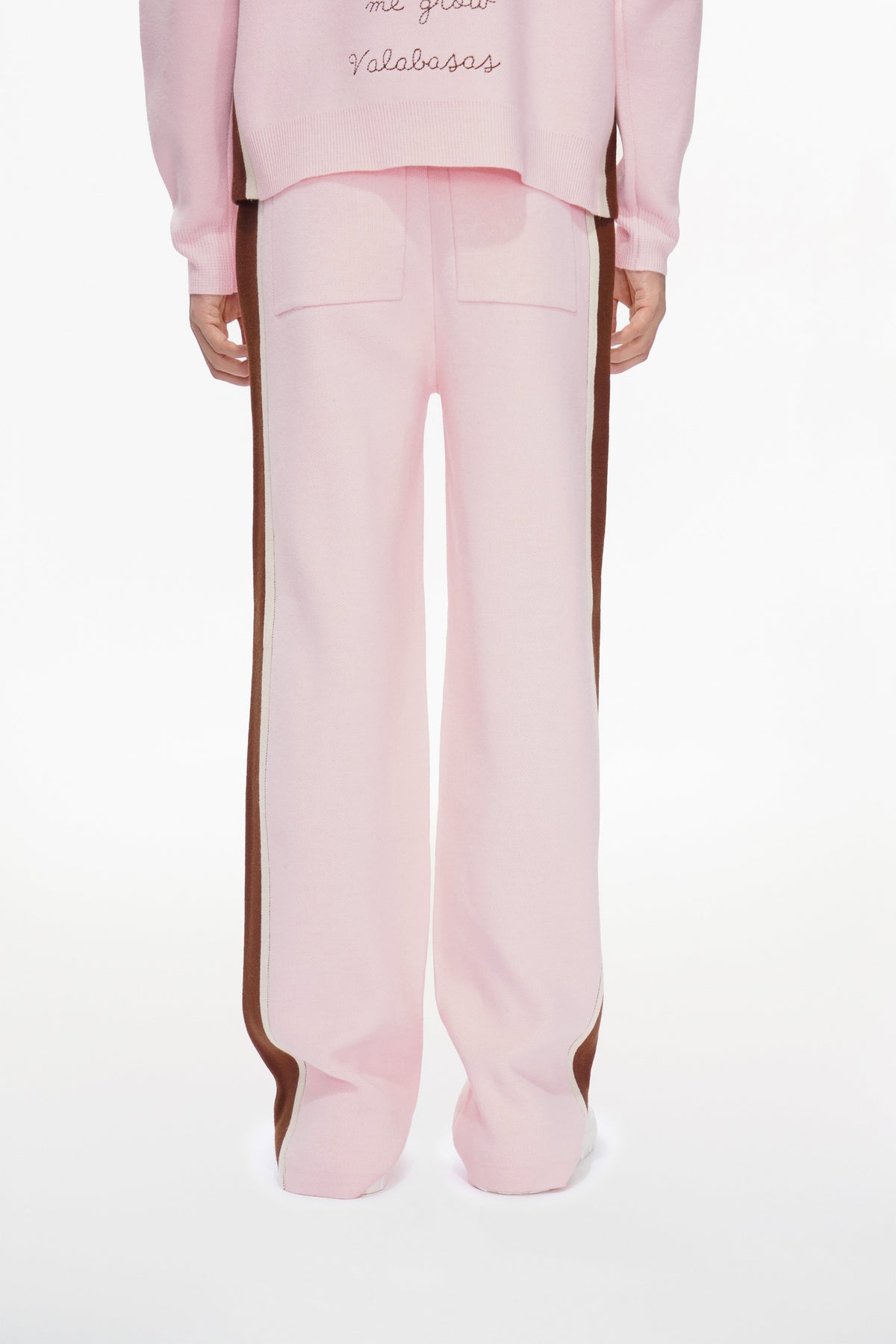 Valabasas Contrast Jogger-Pants - Relaxed Fit Pink