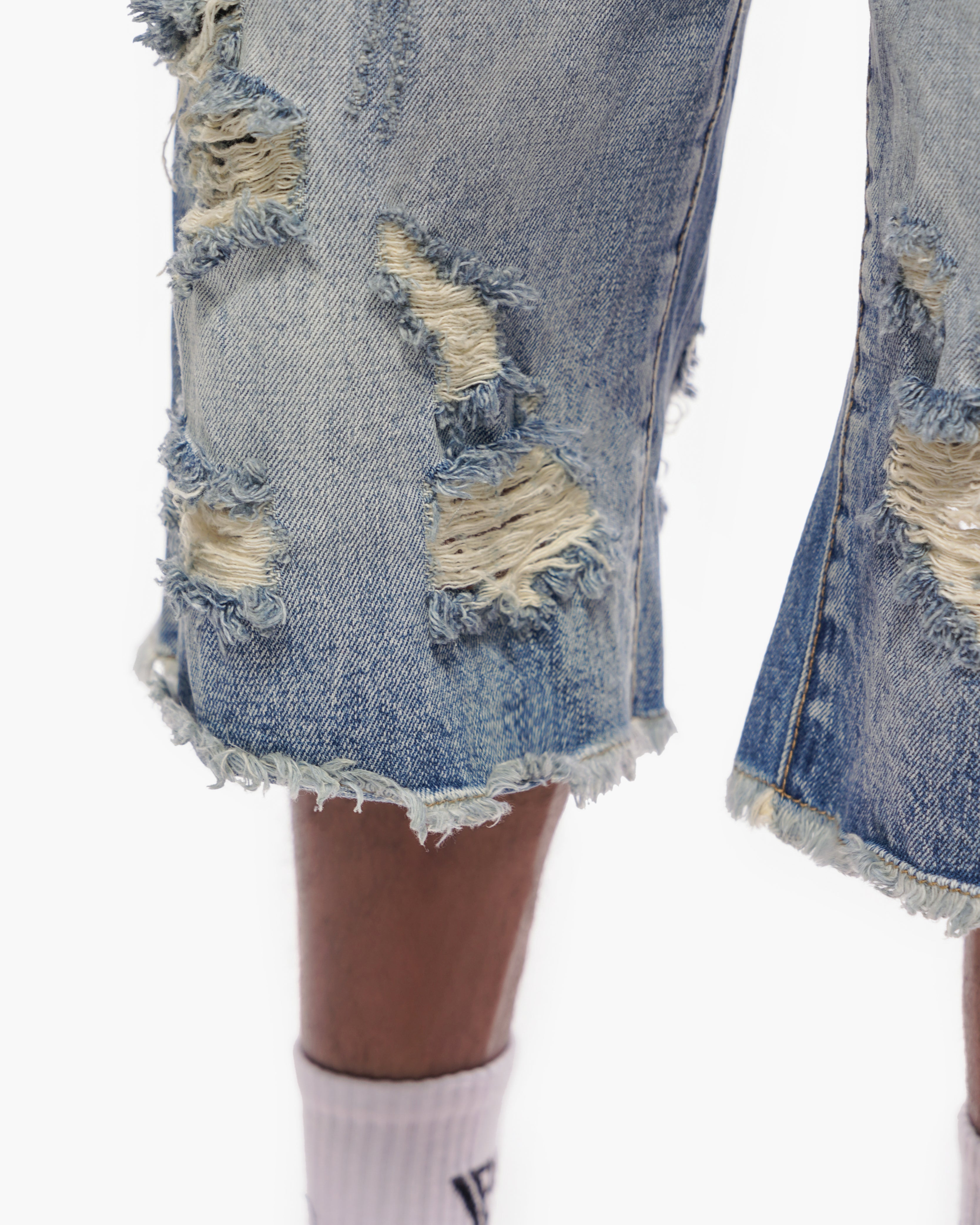 Valabasas Frayed Denim Shorts - Distressed