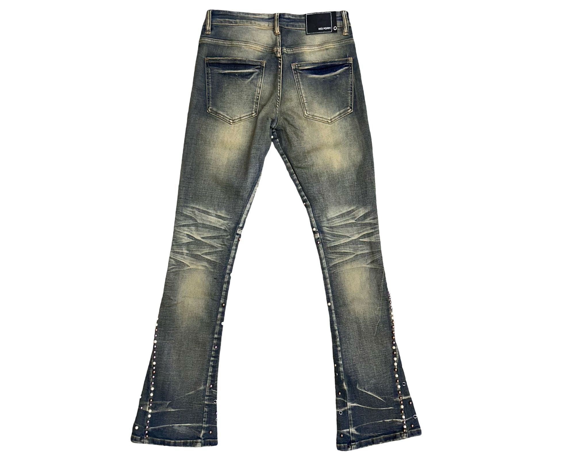 Red Poppy Men's Jeans - Faded Wash