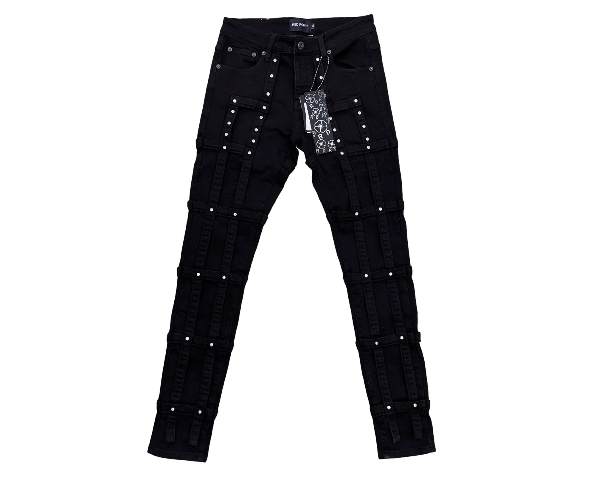 Red Poppy Men's Black Jeans