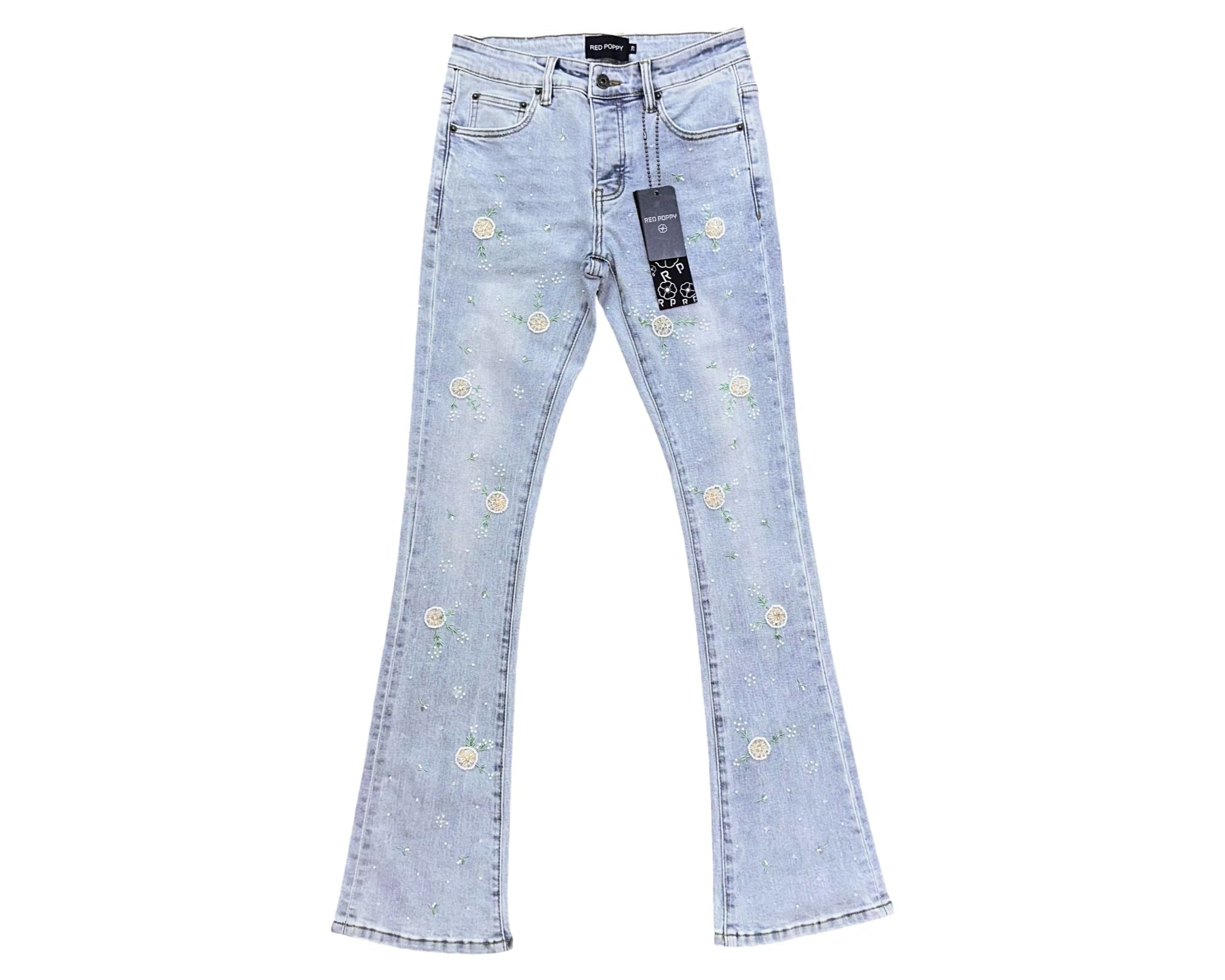 Red Poppy Men's Raw wash Blue Jeans