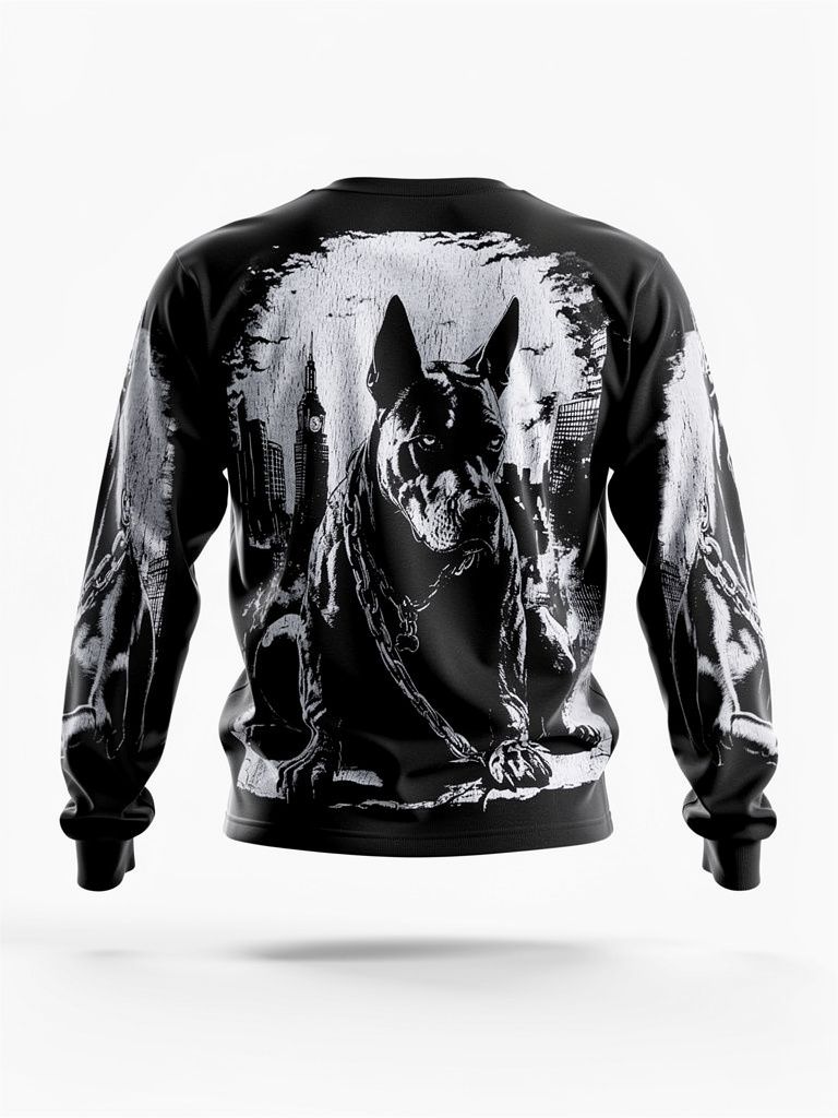 Red Poppy Rp-19 Men's Crew Neck Sweatshirt - Black