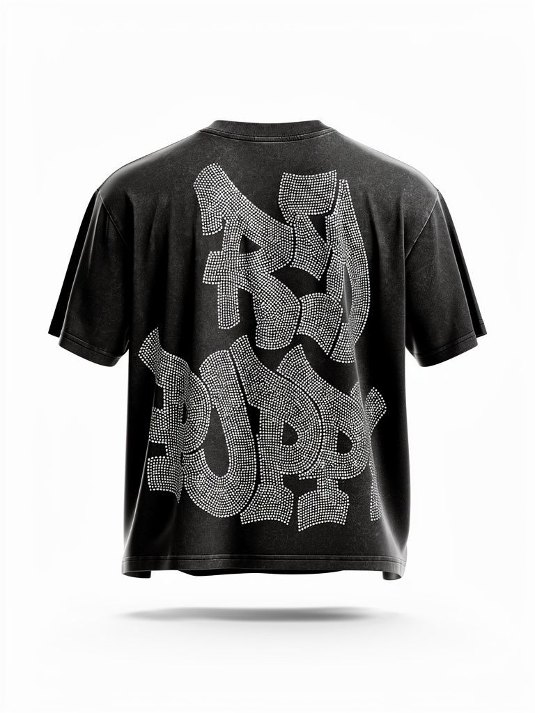 Red Poppy Men's Black T-Shirt