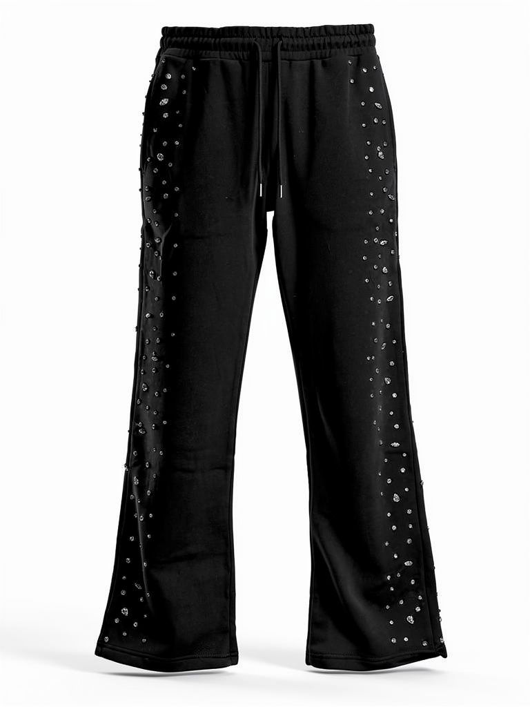 Red Poppy Men's Sweatpants - Black