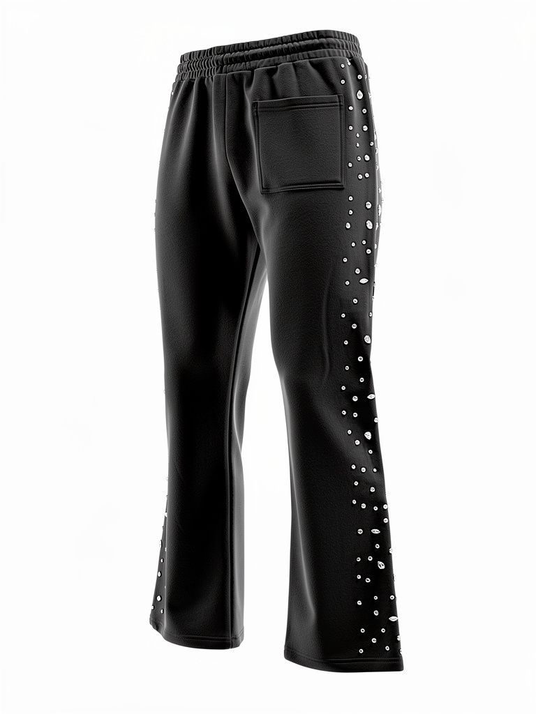 Red Poppy Men's Sweatpants - Black