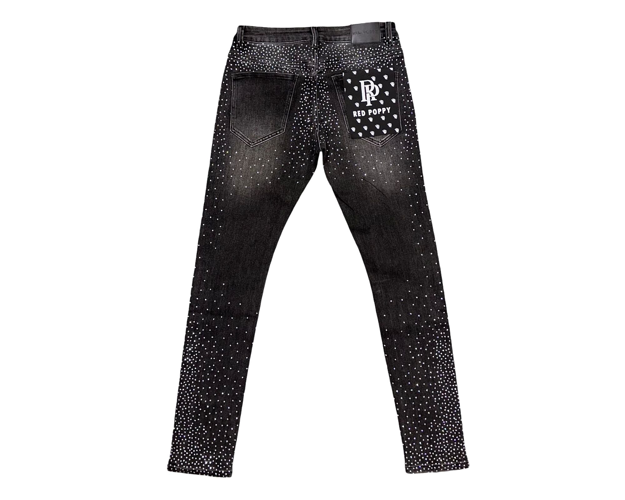 Red Poppy Skinny Fit Women's Jeans - Black