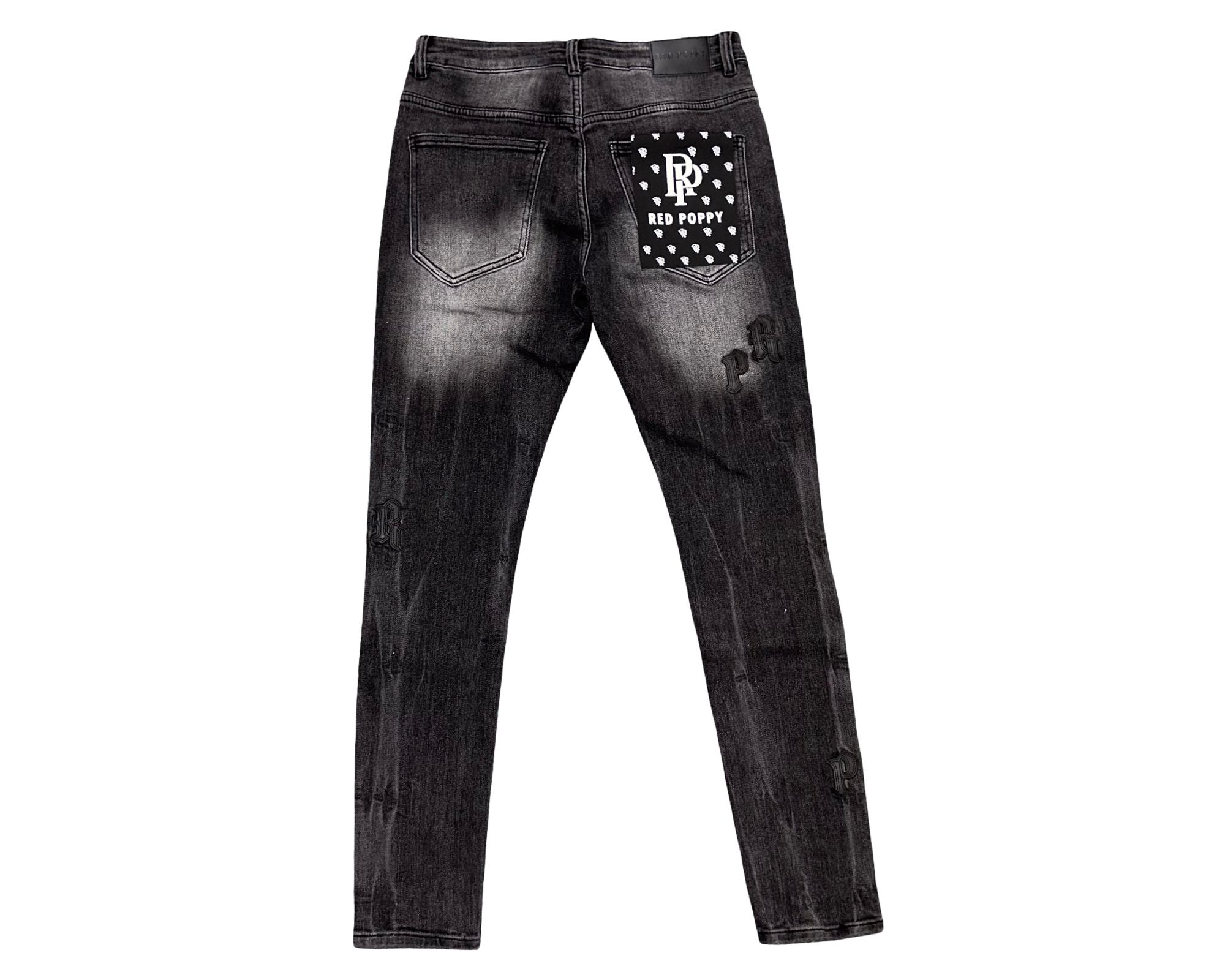 Red Poppy Men's Jeans - Black Wash