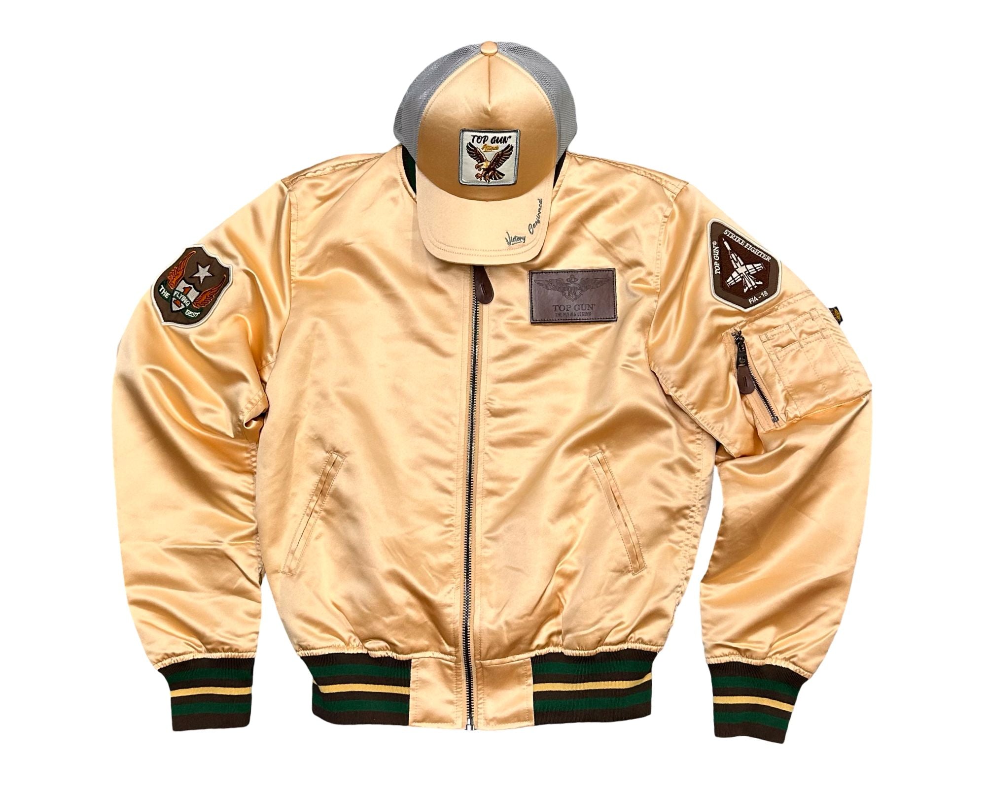 Top Gun Satin Eagle Men's Varsity Jacket