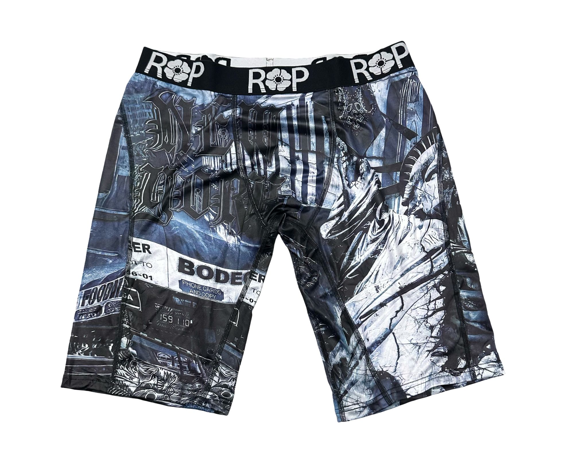 Red Poppy Collage Shorts - Graphic