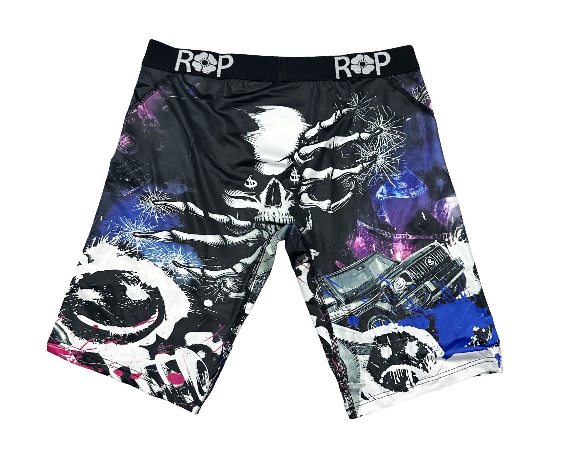 Red Poppy Skull Underwear - Graphic