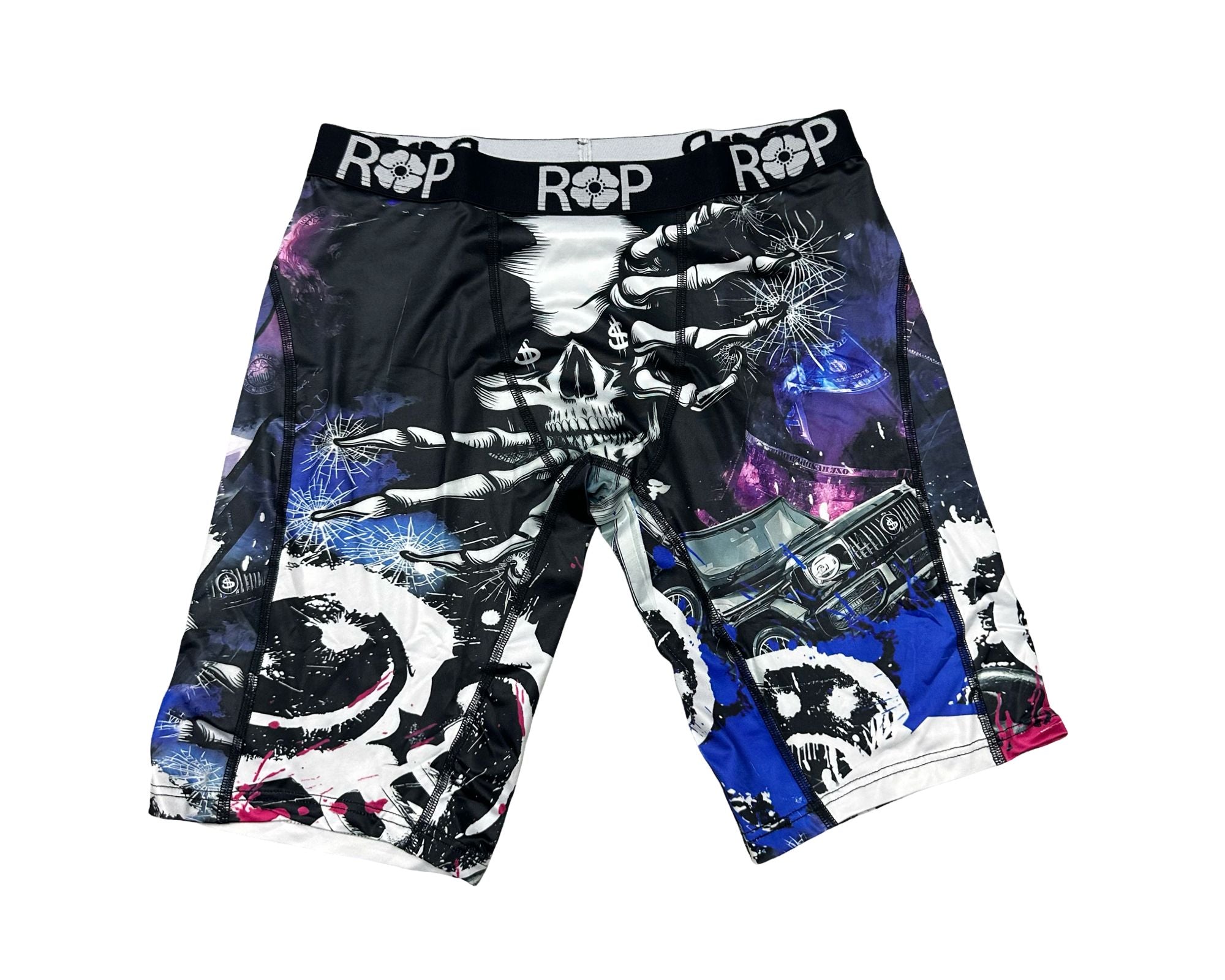 Red Poppy Skull Underwear - Graphic