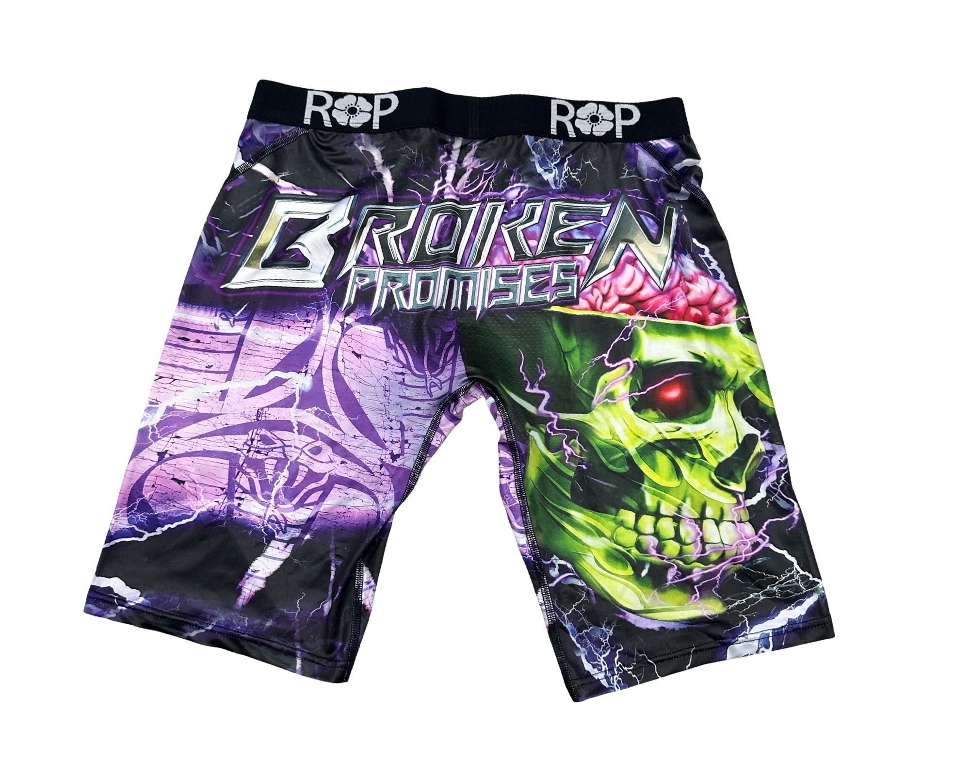 Red Poppy Skull Shorts - Graphic