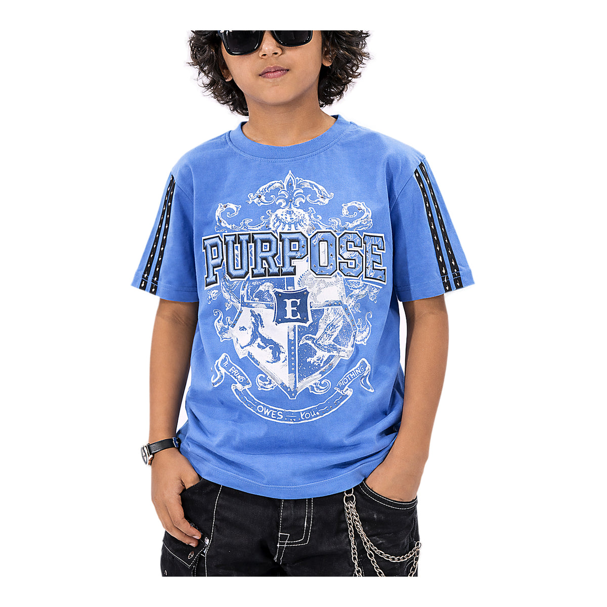 Elite Premium Purpose Kids T-Shirt - Mineral Wash Blue