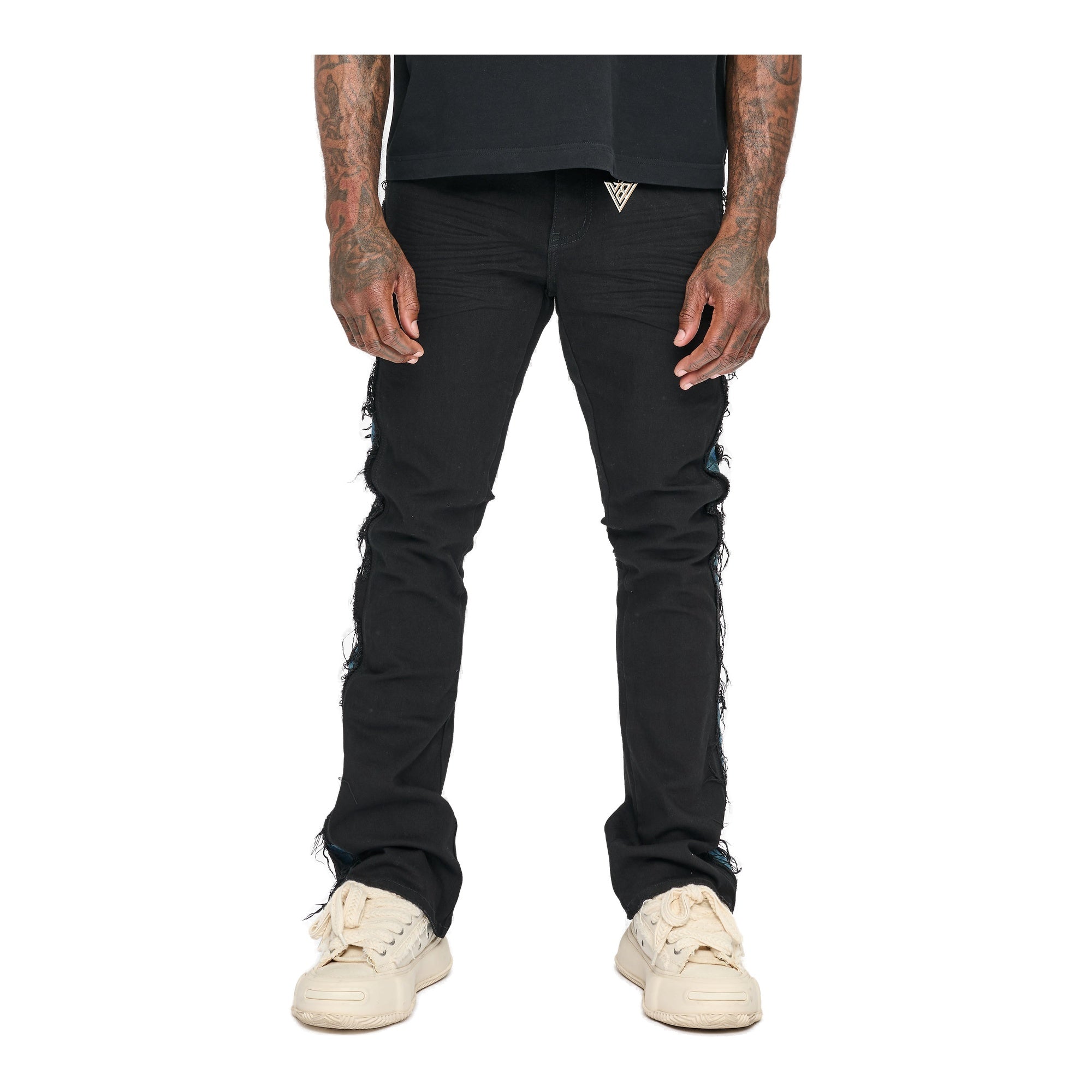 Valabasas Burrow Black/Blue Stacked Jean - Black