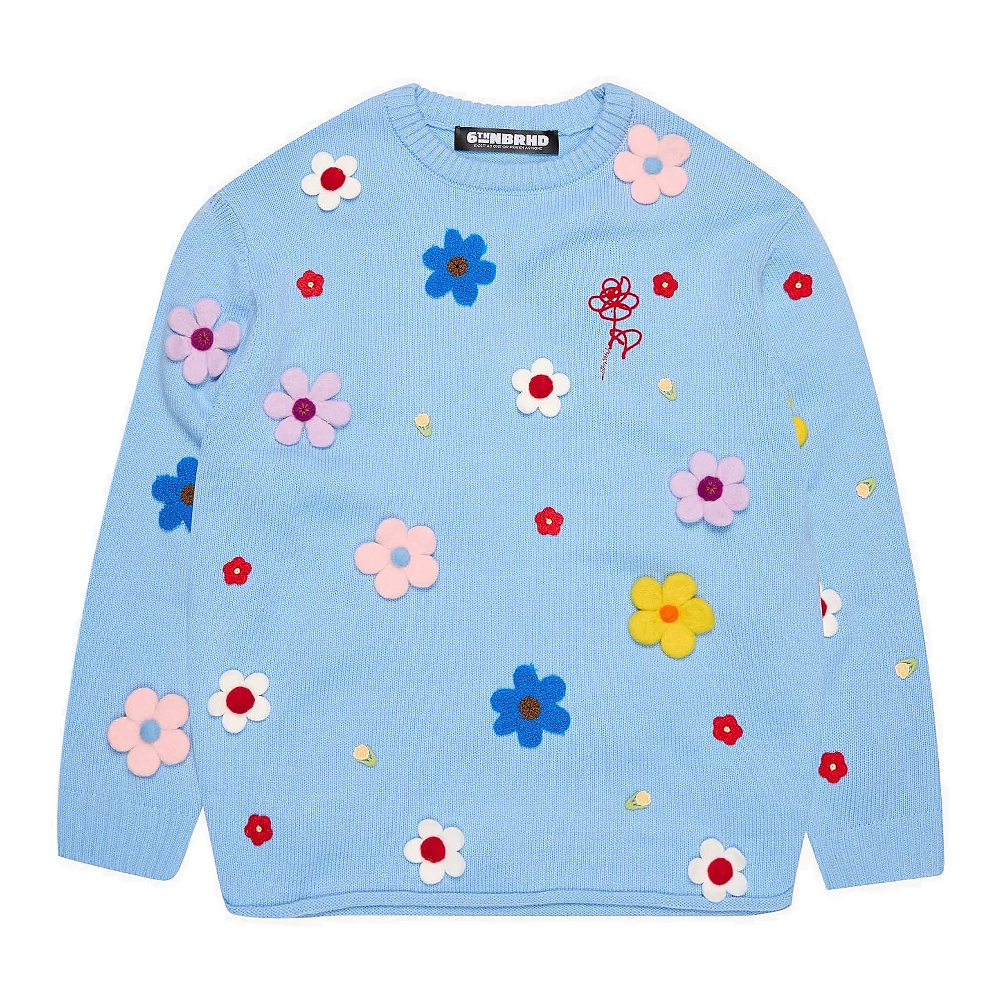6Thneighborhood Flower Kids Sweater - Appliqué