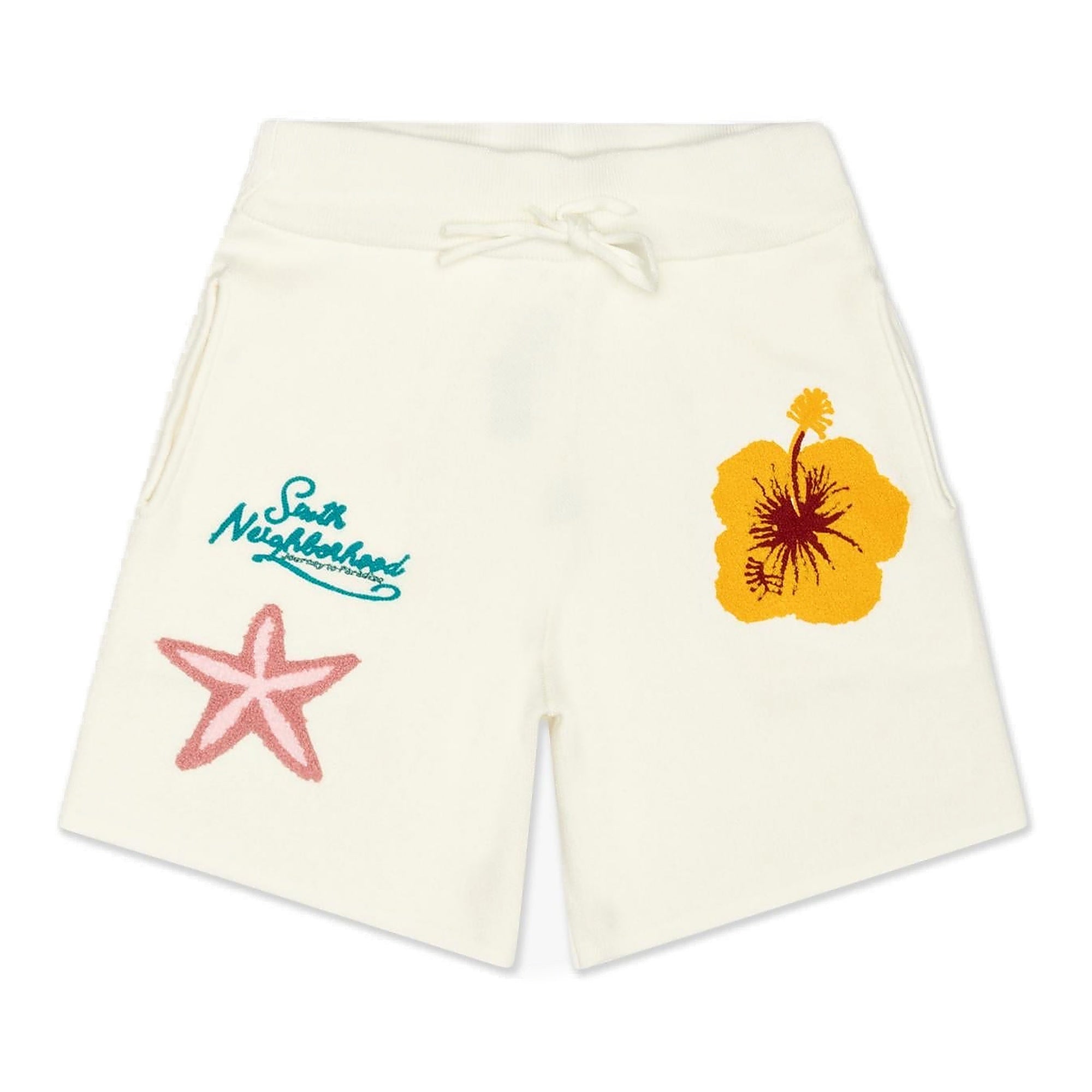6Th Nbrhd Waves Men's Shorts - White