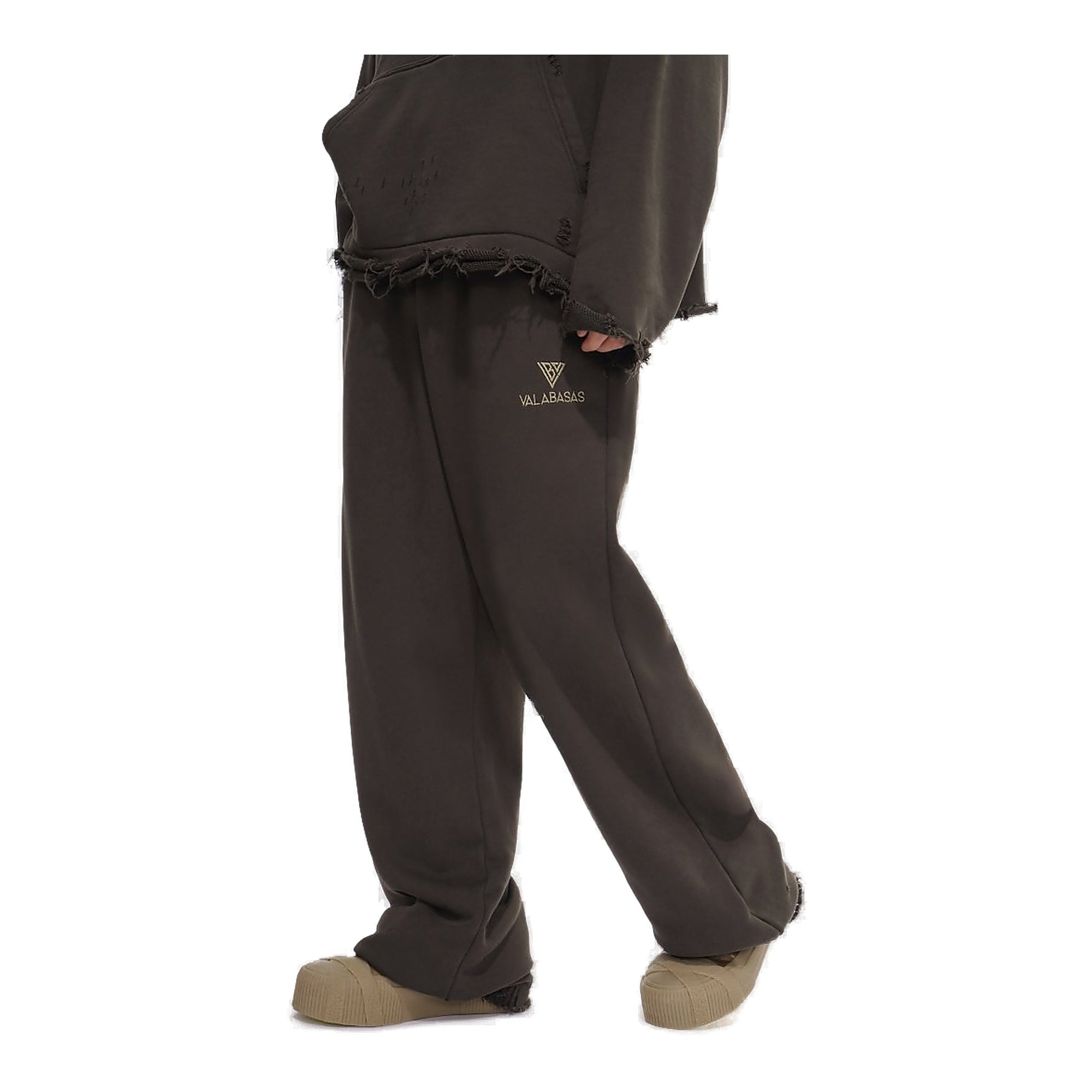 Valabasas Syndicate Oversized Fleece Pants - Dark Brown