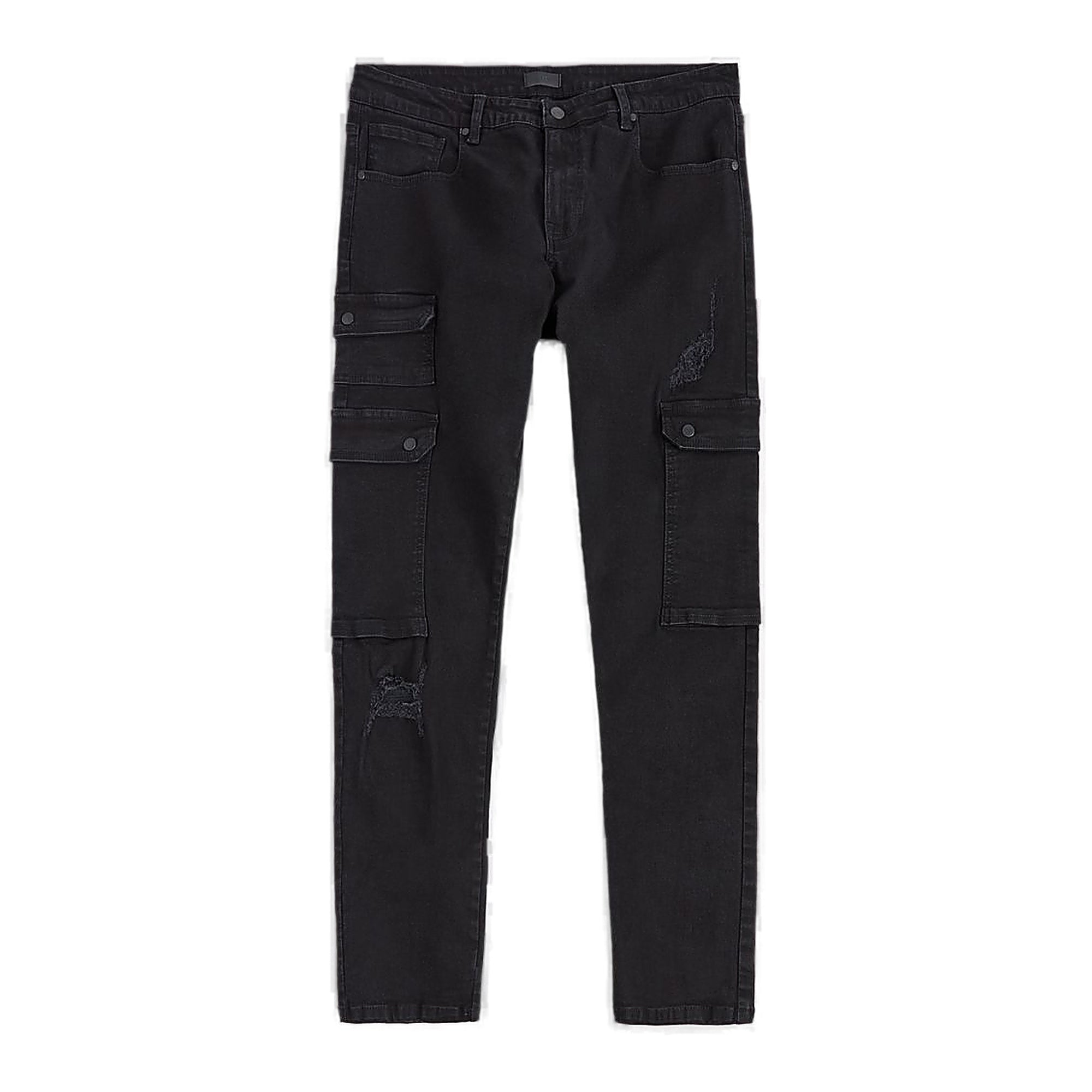 Reason Brand Distressed Cargo Pants - Tapered Fit