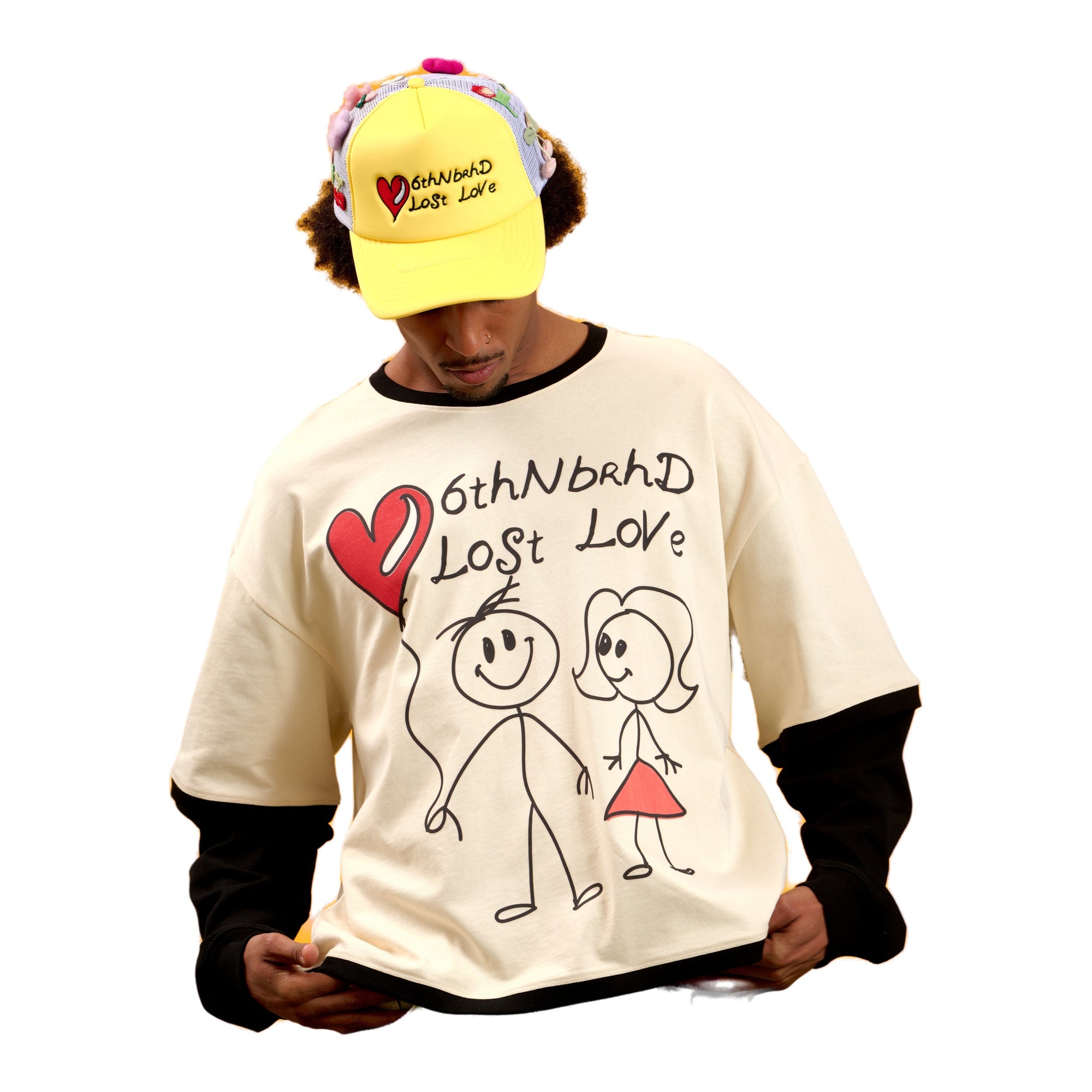 6Th Nbrhd Drawing Men's T-Shirt - Cream