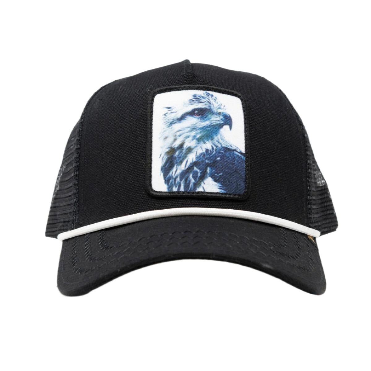 Gold Star Eagle Trucker Hat - Black