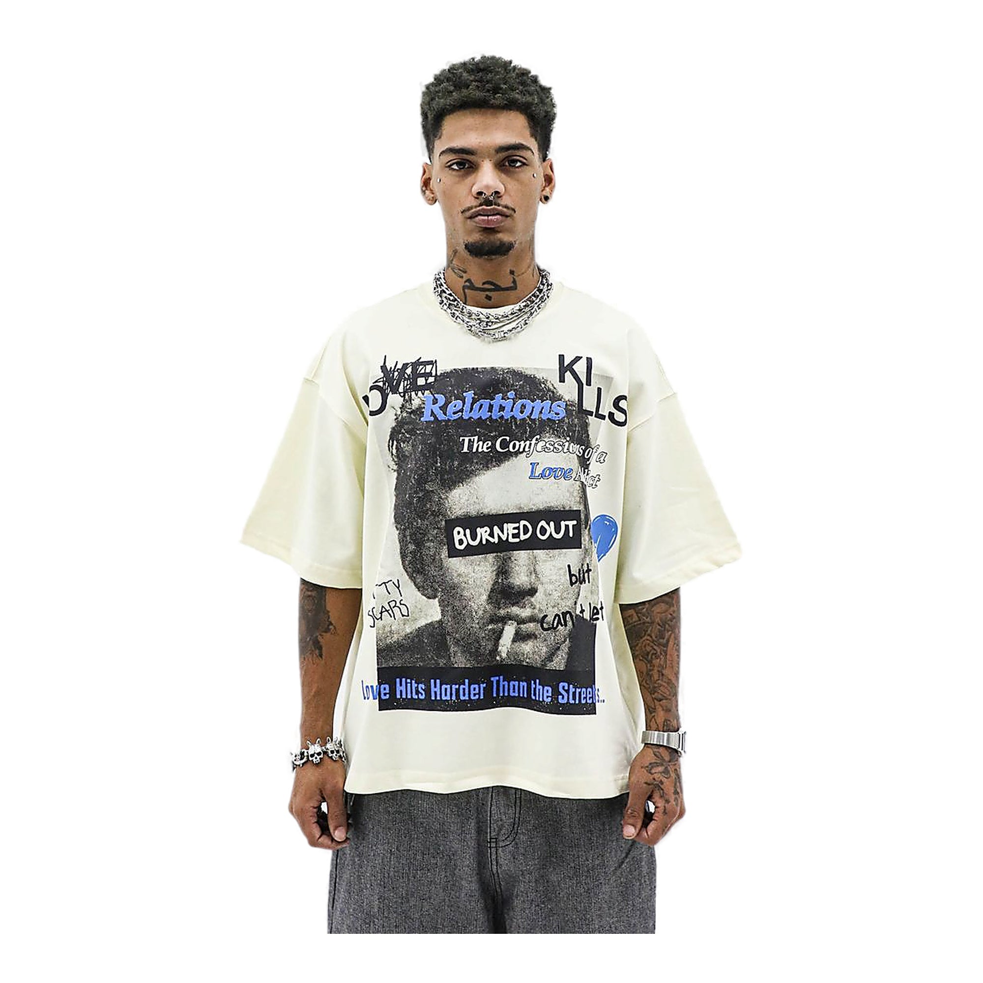 Heights Collage T-Shirt - Distressed