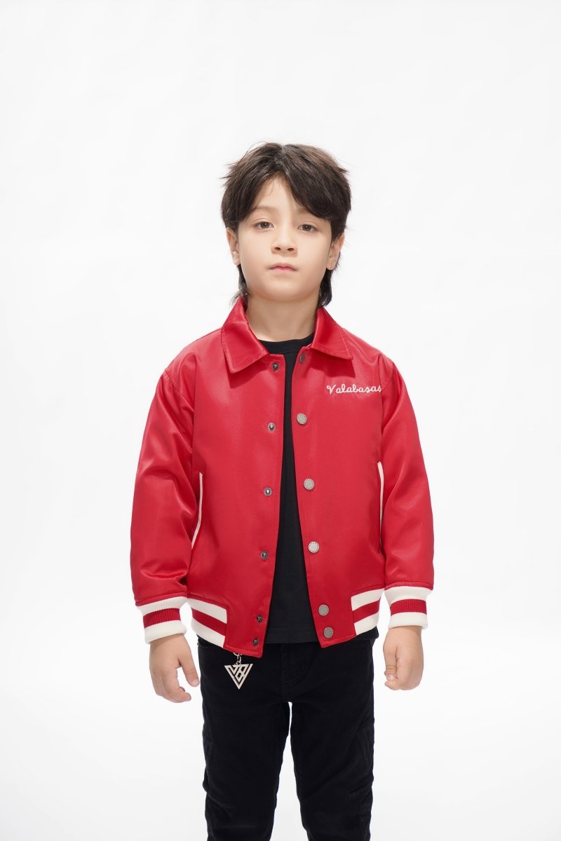 Valabasas Youth Varsity Jacket - Red