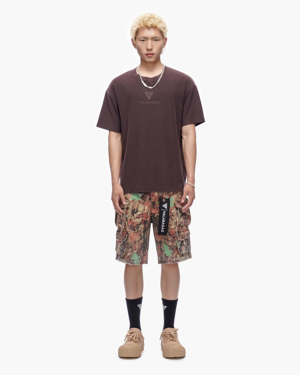 VALABASAS Arch Shorts Leaf Camo front full-body view