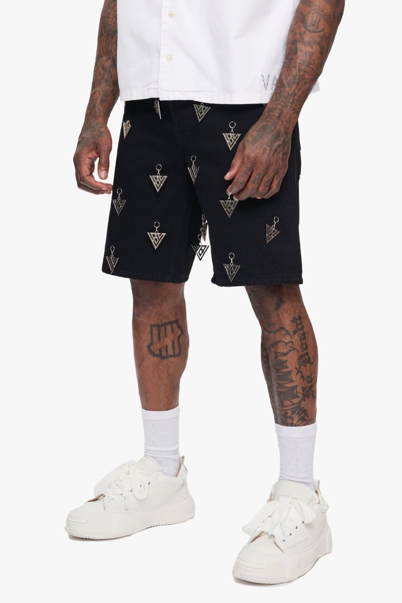 Ascension Denim Shorts Jet Black - Valabasas