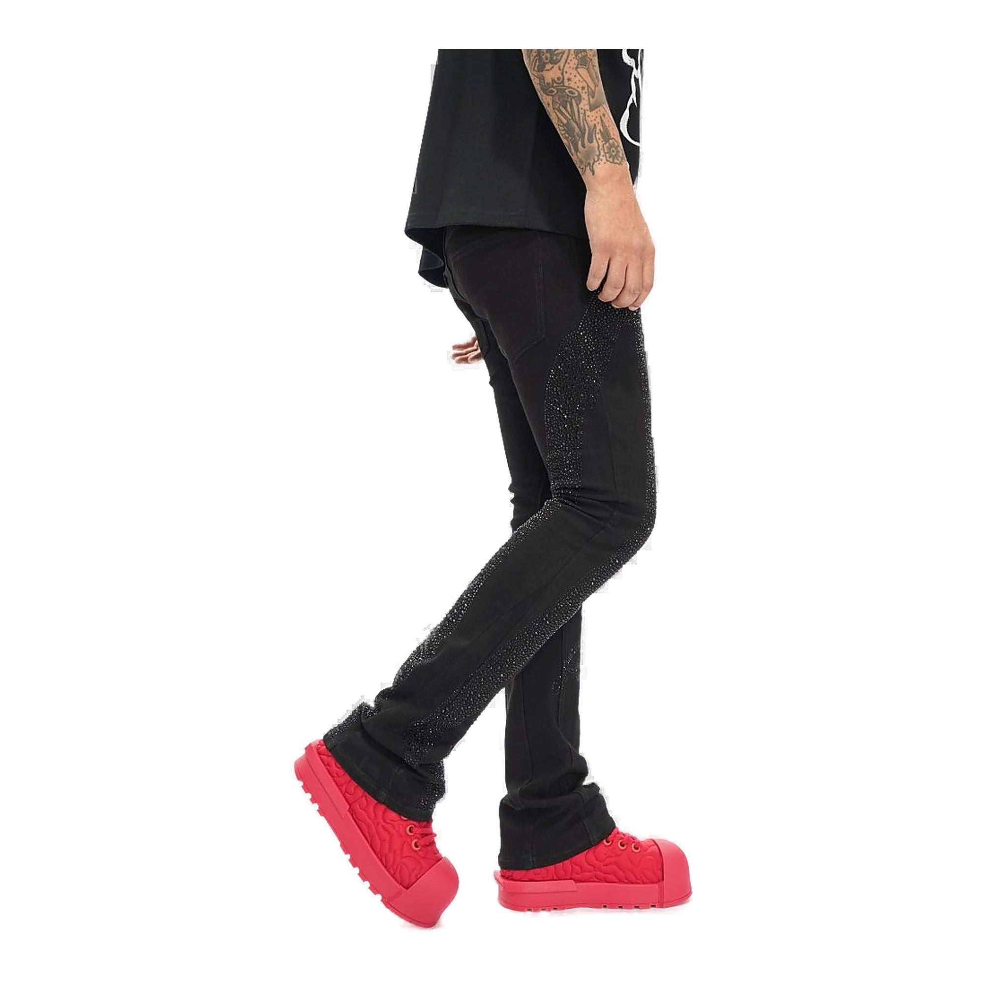 Valabasas Scripted Denim Men's Jeans - Black